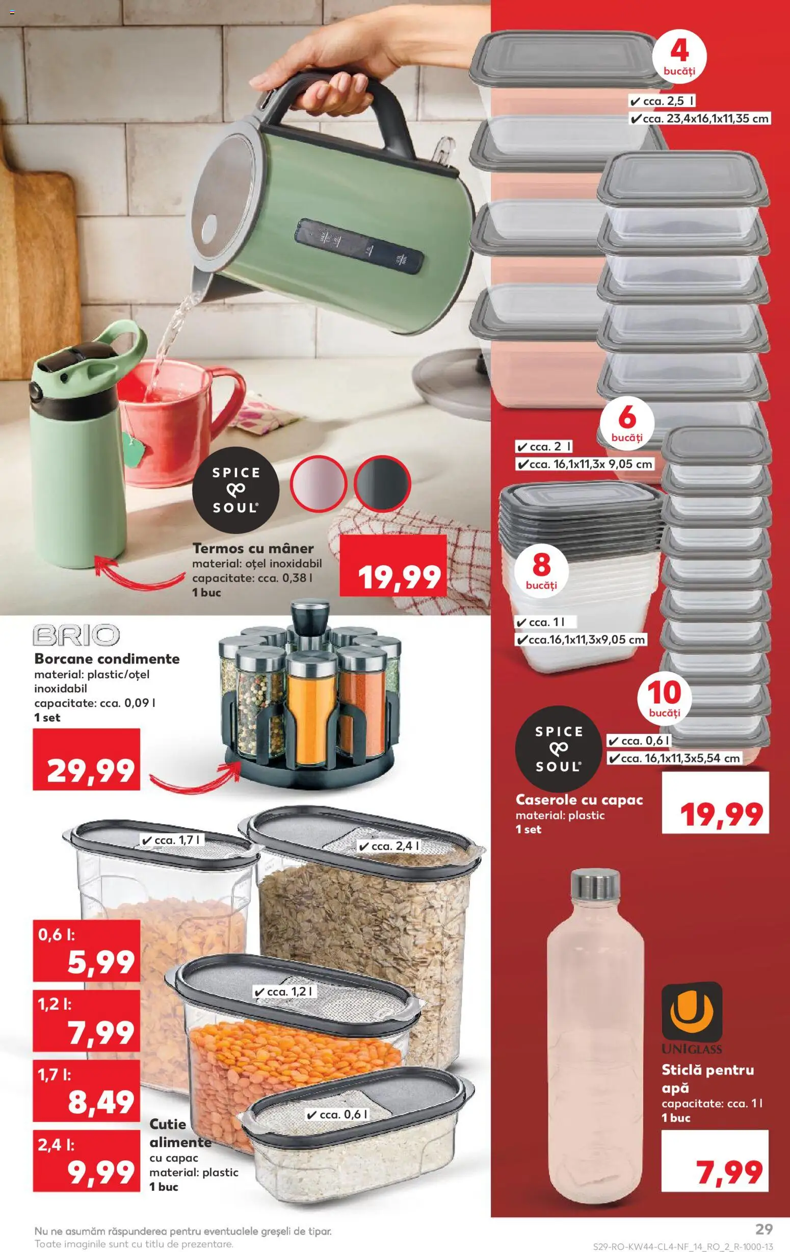 Noul catalog Kaufland – valabil de la 29.10.2025 | Pagină: 29 | Produse: Caserole, Mâner, Cutie, Condimente