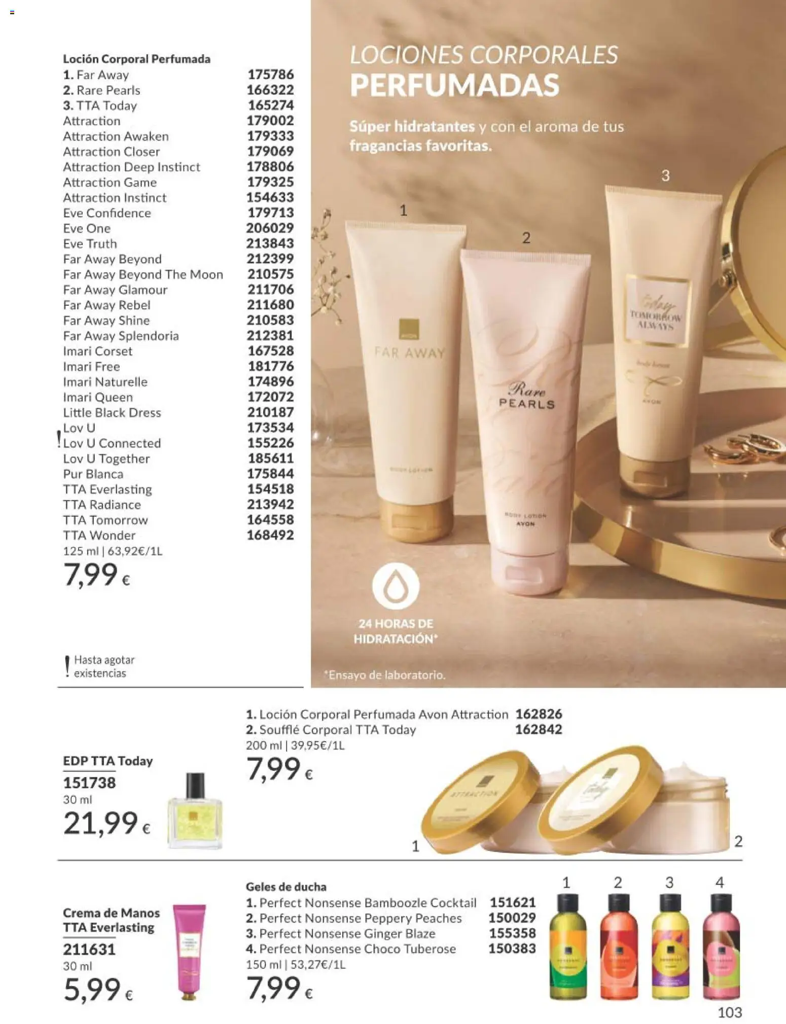 Catálogo AVON campaña 2 │ válido desde el 01.02.2026 | Página: 109 | Productos: Perfume, Loción corporal, Body, Ducha