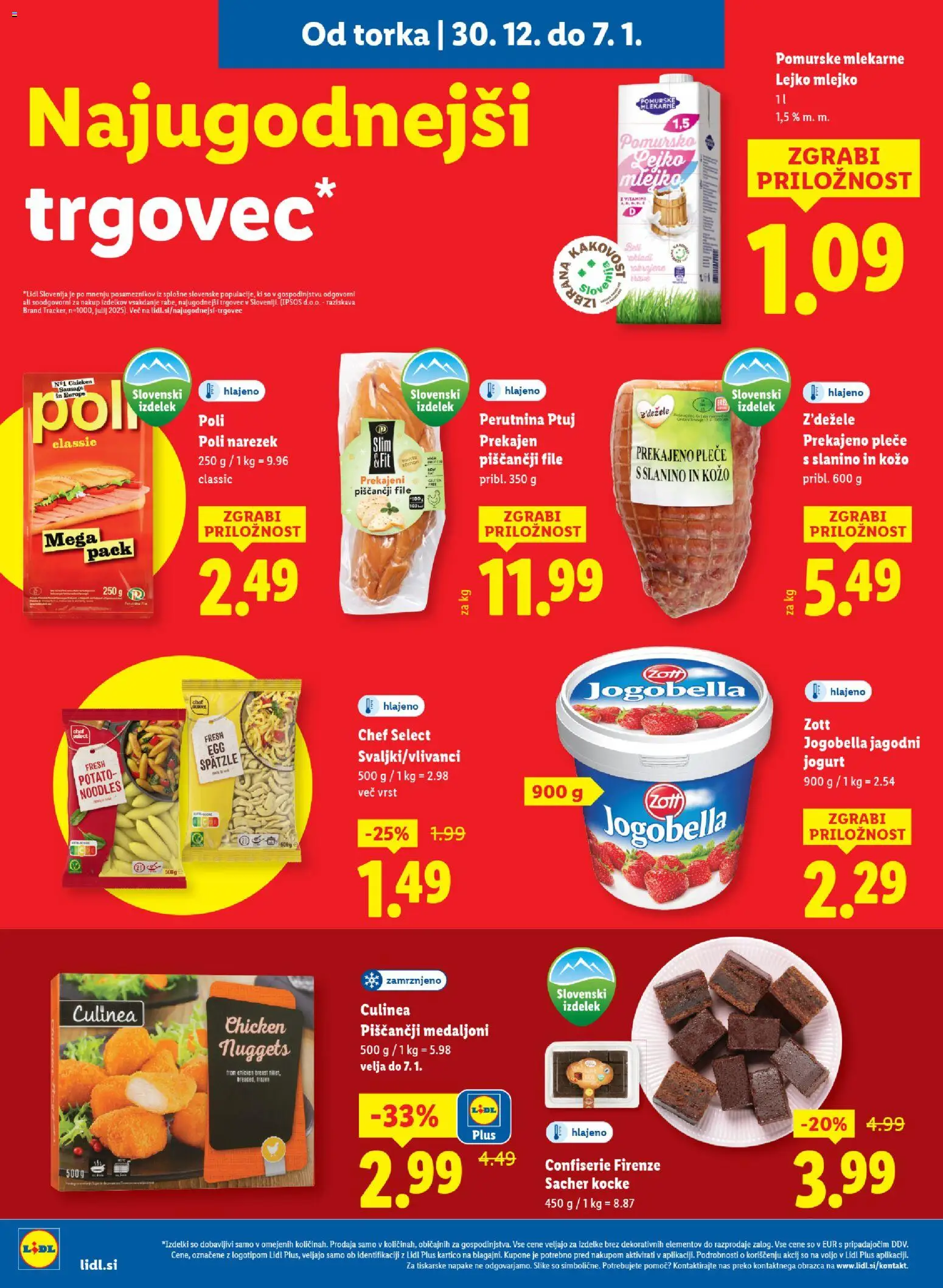 Novi Lidl katalog ponudbe – veljaven od 30.12.2025 | Stran: 8 | Izdelki: Narezek, Jogurt