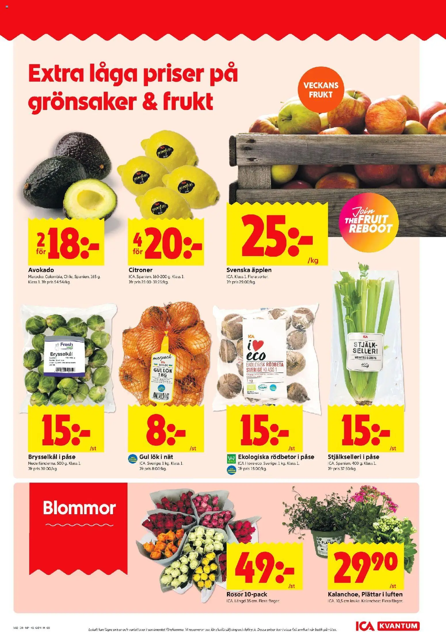 ICA Kvantum reklamblad aktuell från 05.01.2026 | Sida: 3 | Produkter: Gem, Kruka, Rödbeta, Gul lök