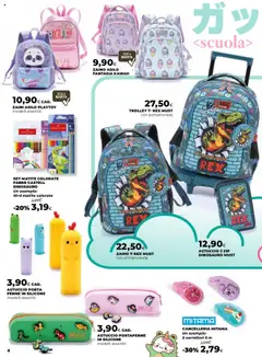 Volantino Ipercoop del 16.07.2025 | Pagina: 4 | Prodotti: Zaino, Astuccio, Matite colorate, Trolley