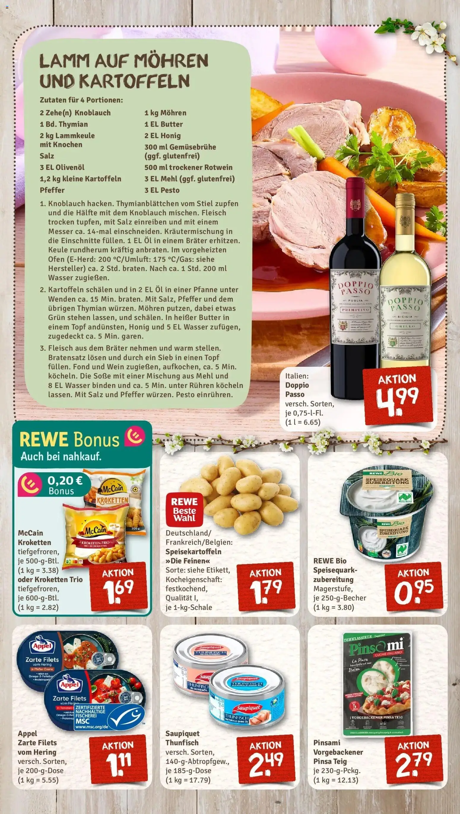 Rewe Prospekt Mannheim	 – gültig ab 30.03.2026 | Seite: 3 | Produkte: Lammkeule, McCain, Pfeffer, Fleisch