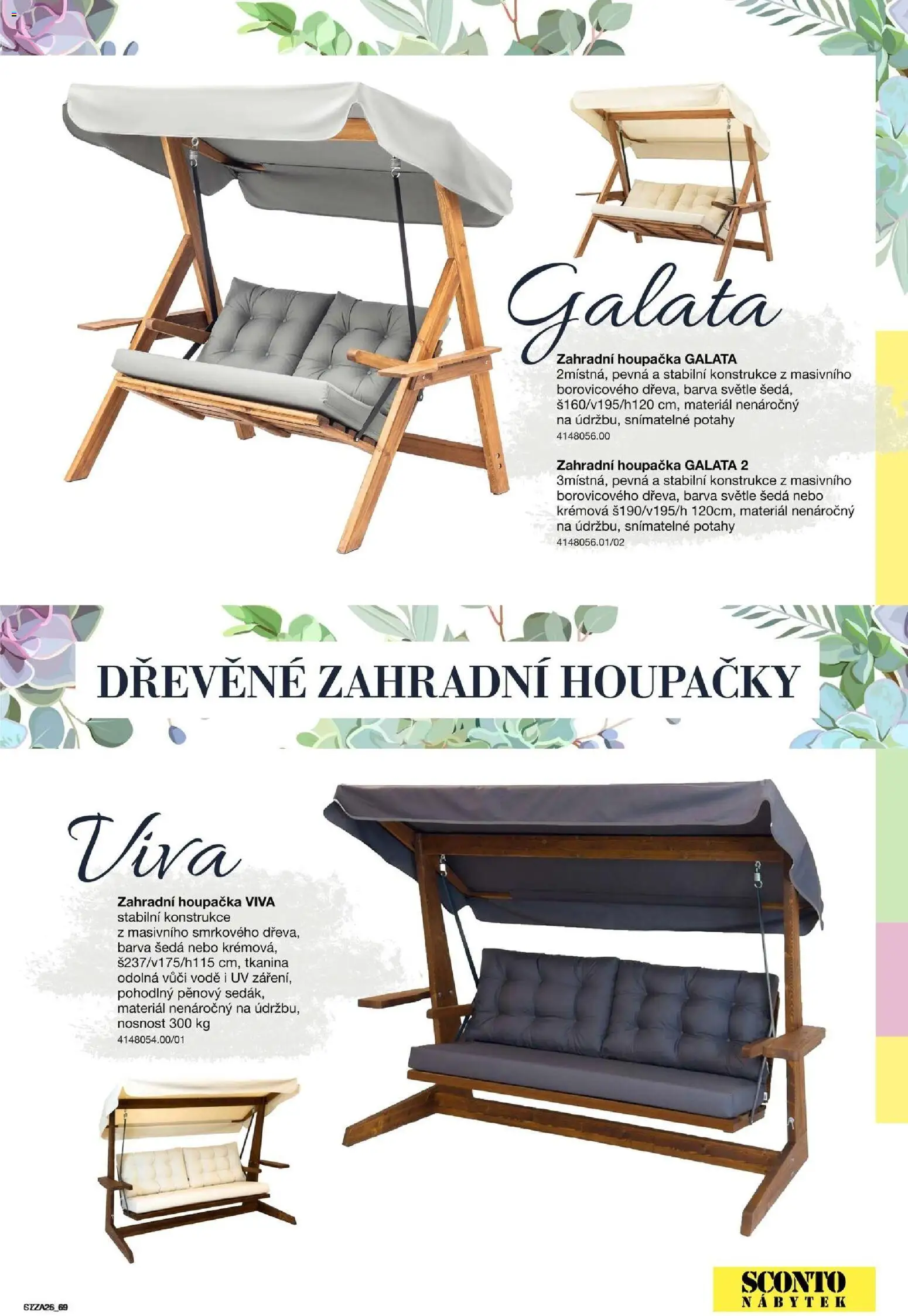 Sconto nábytek katalog - Zahradní speciál od 01.01.2026 | Strana: 69 | Produkty: Zahradní houpačka, Houpačka, Nábytek