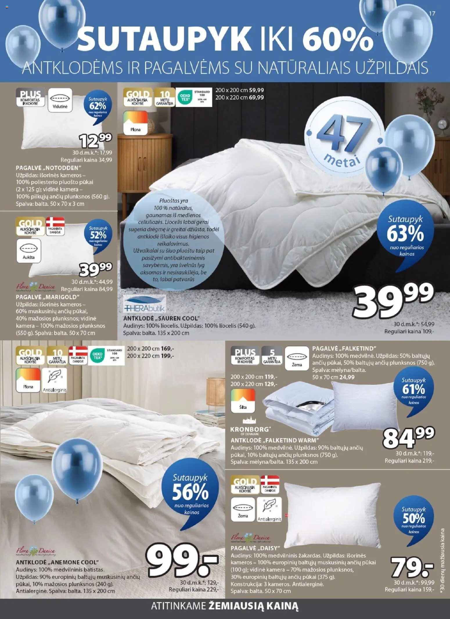 JYSK akcijos nuo 31.03.2026 | Puslapis: 17 | Prekių: Pagalvė, Antklodė, Kamera