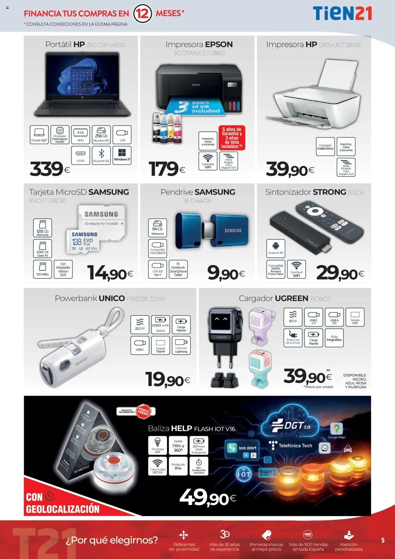 Tien 21 folleto │ válido desde el 01.07.2025 | Página: 5 | Productos: Portátil HP, Smartphone, Impresora, USB