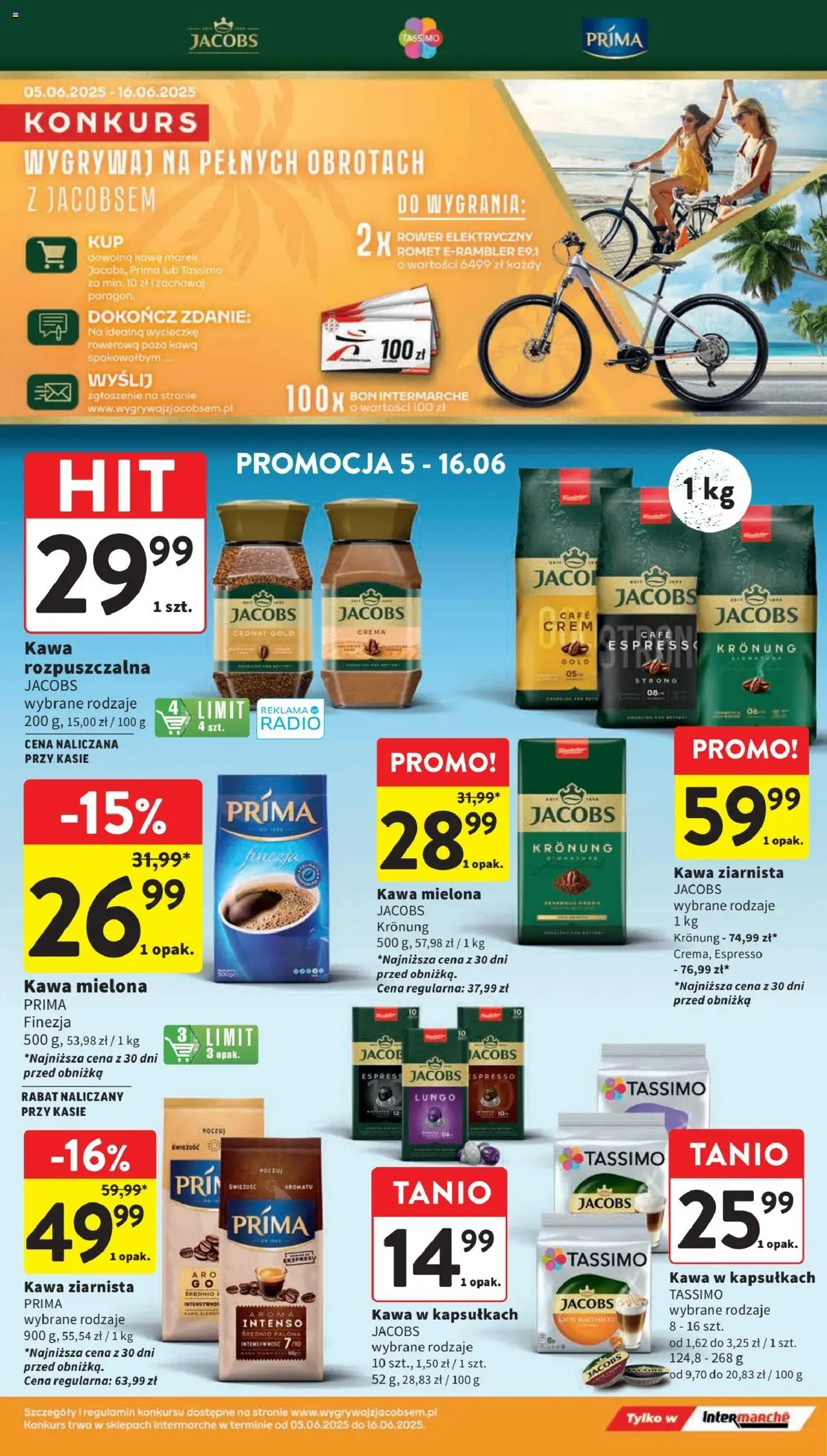 Intermarche Gazetka od 05.06.2025 | Strona: 26 | Produkty: Radio, Kawa mielona Prima, Kawa ziarnista, Kawa rozpuszczalna