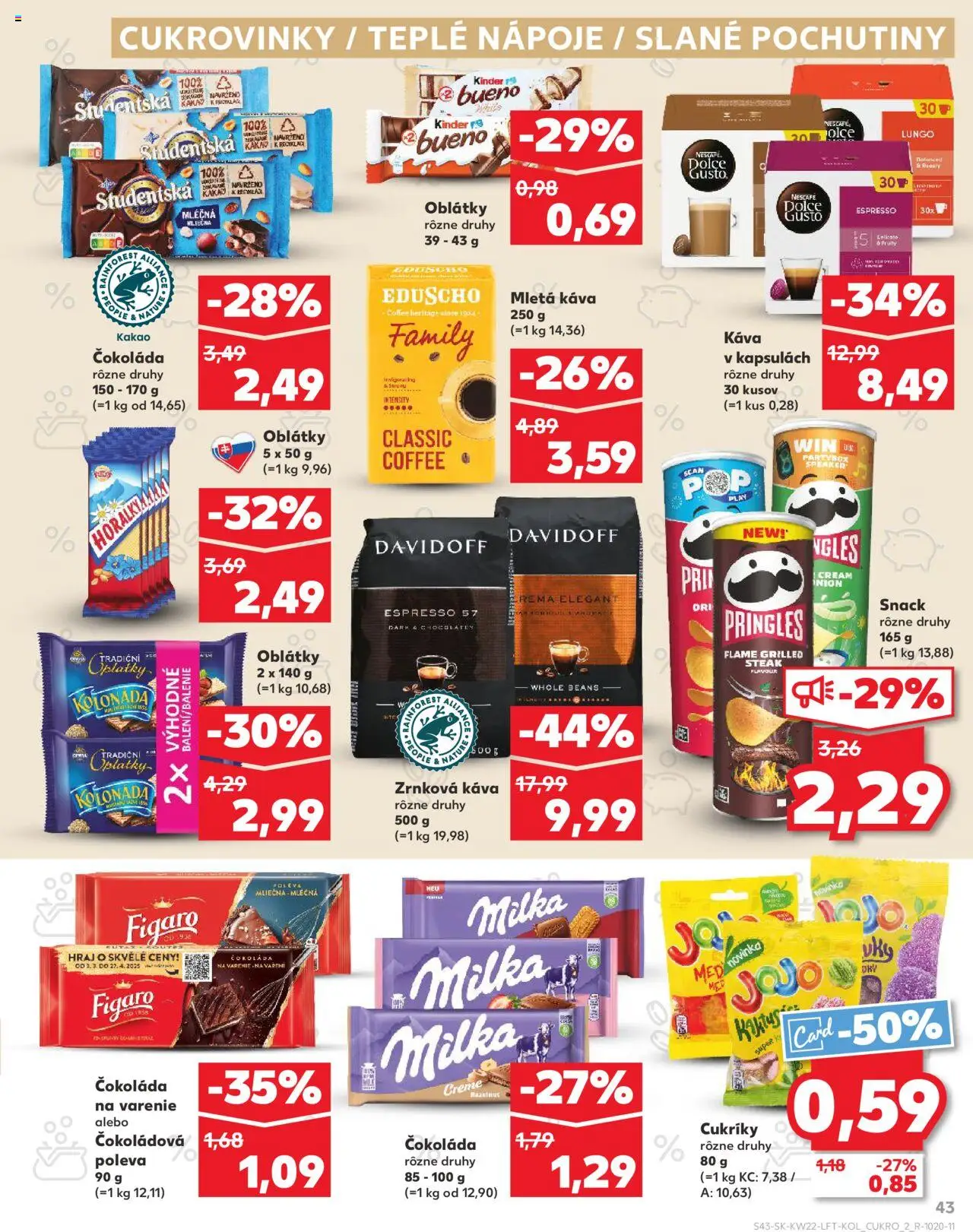 Nové Kaufland akcie – leták je platný od 29.05.2025 | Strana: 43 | Produkty: Dolce Gusto, Milka, Zrnková káva