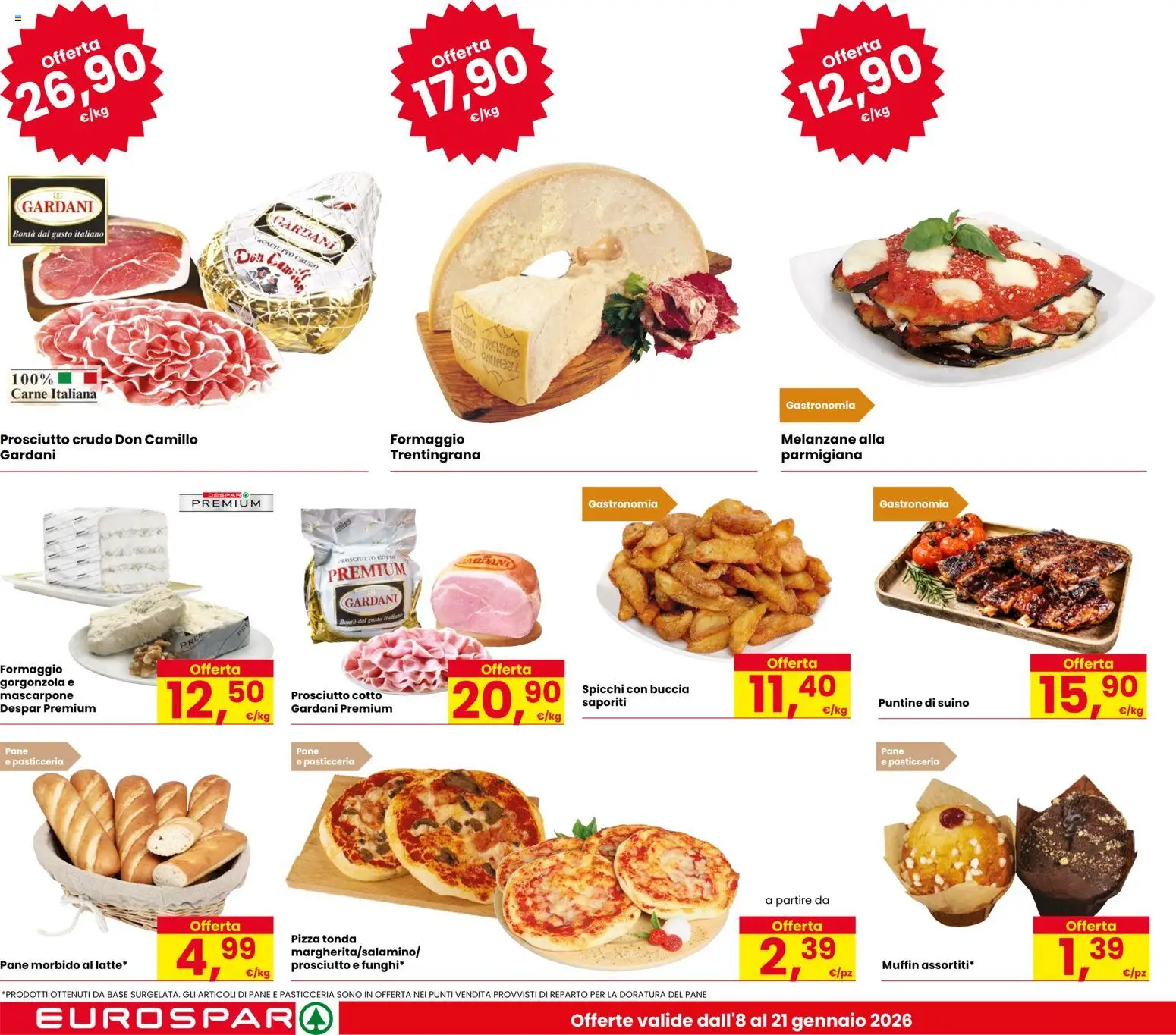 Volantino Despar del 08.01.2026 | Pagina: 10 | Prodotti: Prosciutto Crudo, Prosciutto Cotto, Formaggio, Prosciutto