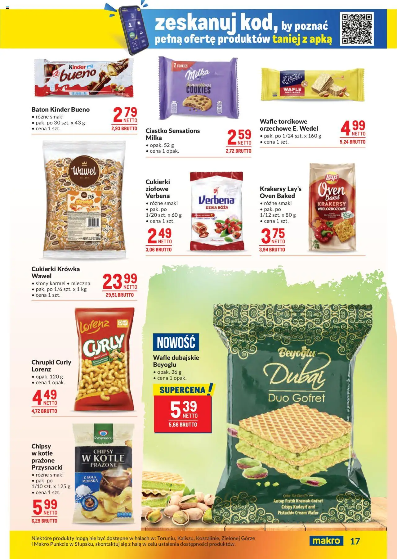 Makro Gazetka od 19.08.2025 | Strona: 17 | Produkty: Krowka, Baton, Krakersy, Cukierki