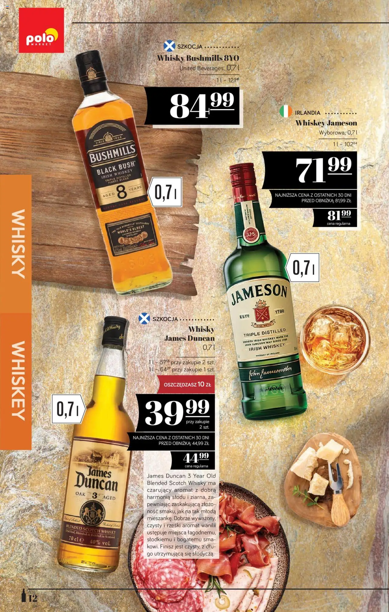 POLOmarket Katalog - Alkoholi od 26.09.2025 | Strona: 12 | Produkty: Whisky Bushmills, Jameson, Whisky