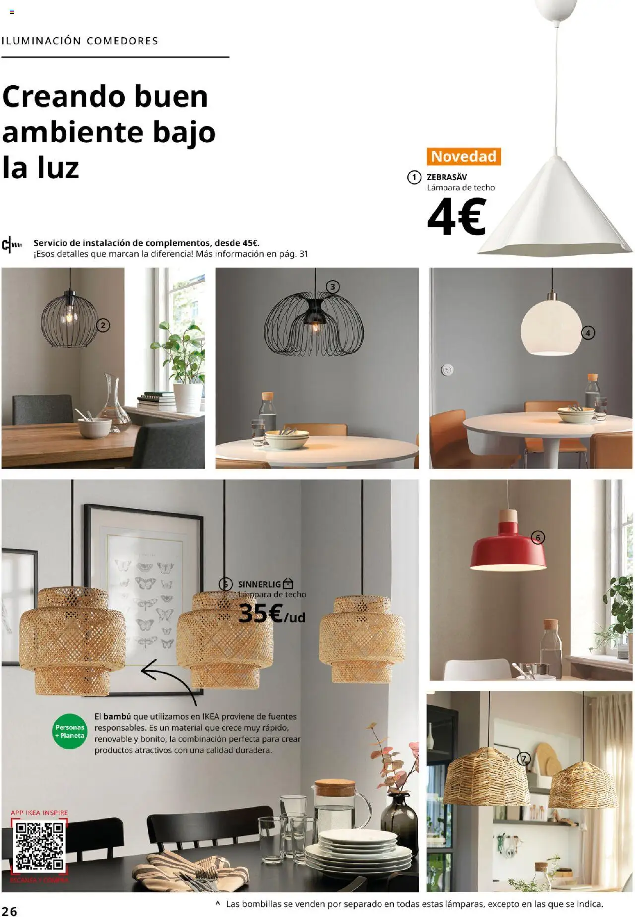 Catálogo IKEA Comedores │ válido desde el 04.02.2025 | Página: 26 | Productos: Lámpara de techo, Lámpara