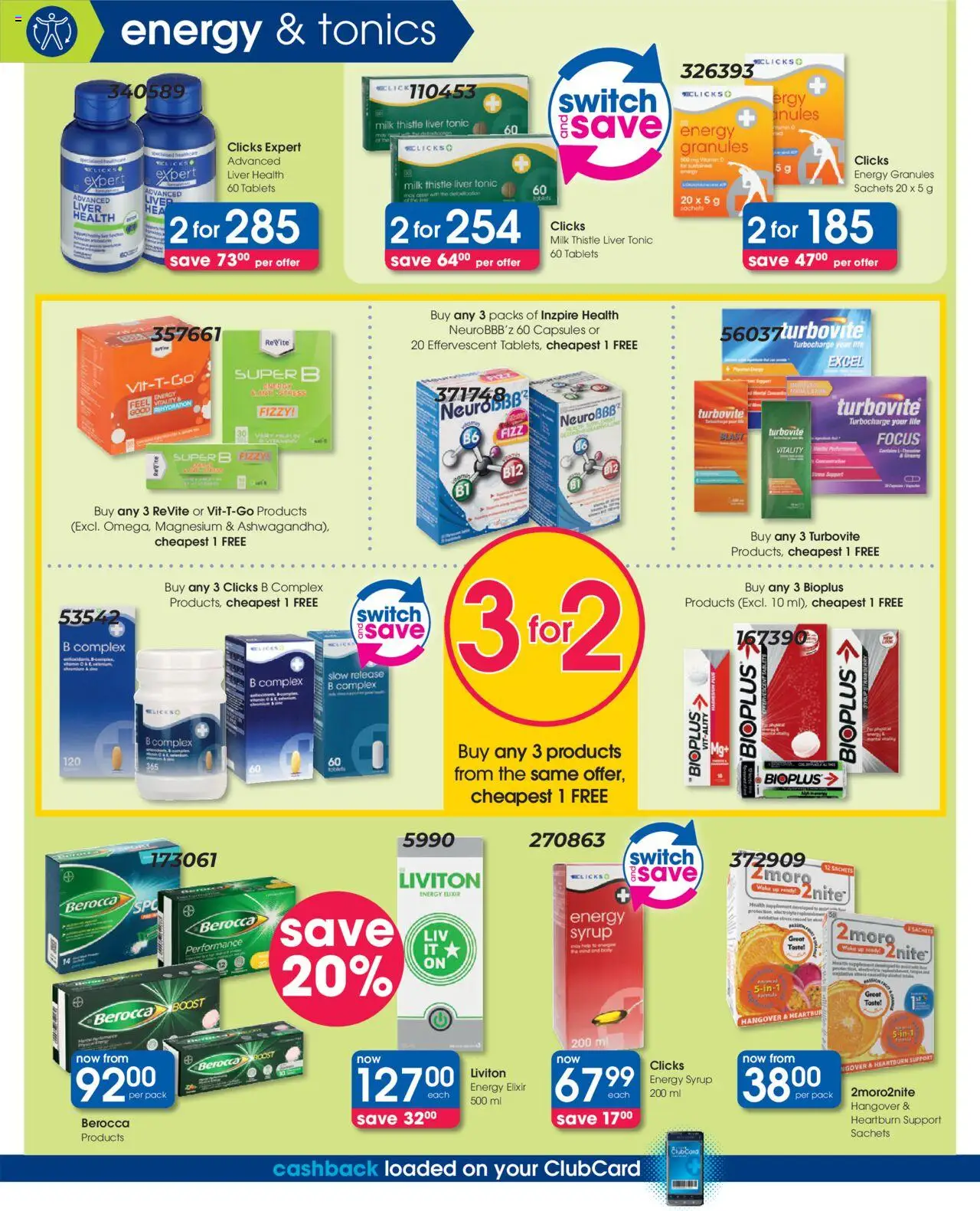 Clicks Specials │ valid from 21.08.2025 | Page: 16 | Products: Drone, Tonic, Milk, Syrup