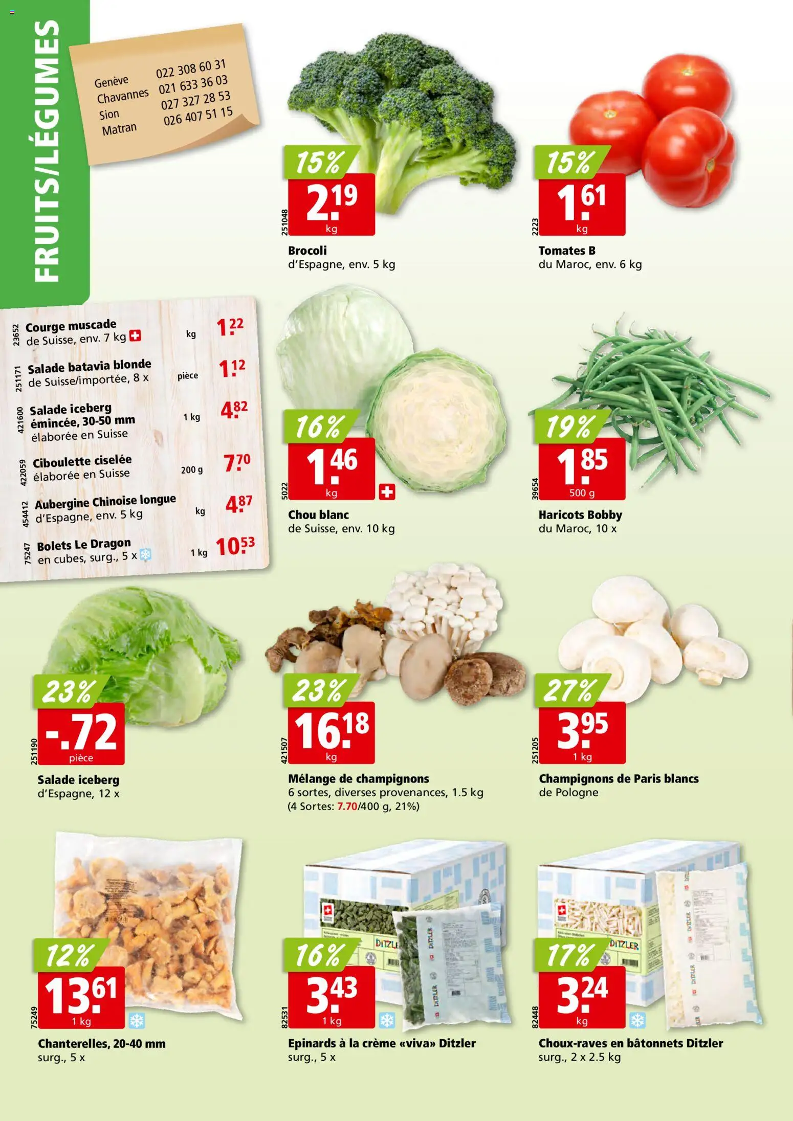 Aligro Aktionen Chavannes, Matran, Genève, Sion – gültig ab 01.12.2025 | Seite: 2 | Produkte: Champignons, Aubergine, Creme