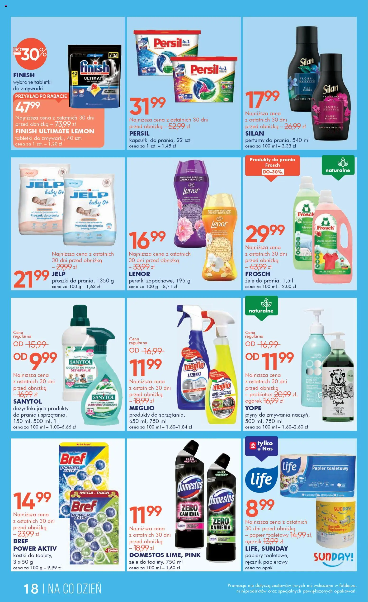 Super-pharm Gazetka od 12.01.2026 | Strona: 18 | Produkty: Lenor proszek, Lenor proszek do prania, Perfumy, Ręcznik papierowy