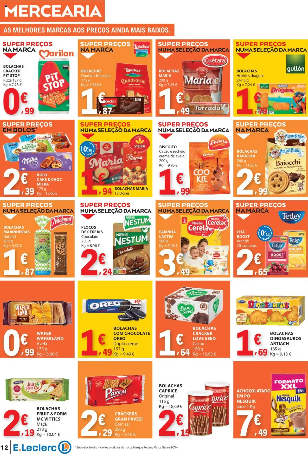 E.Leclerc - Folheto Semanal │ válido de 03.07.2025 | Página: 12 | Produtos: Bolo, Pó, Creme, Flocos