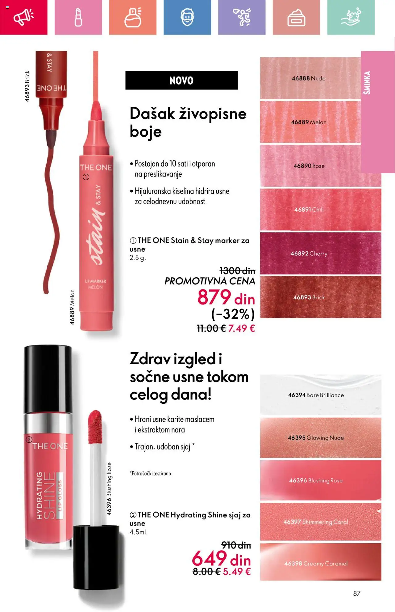 Oriflame katalog - važi od 22.06.2025 | Strana: 87 | Proizvode: Šminka