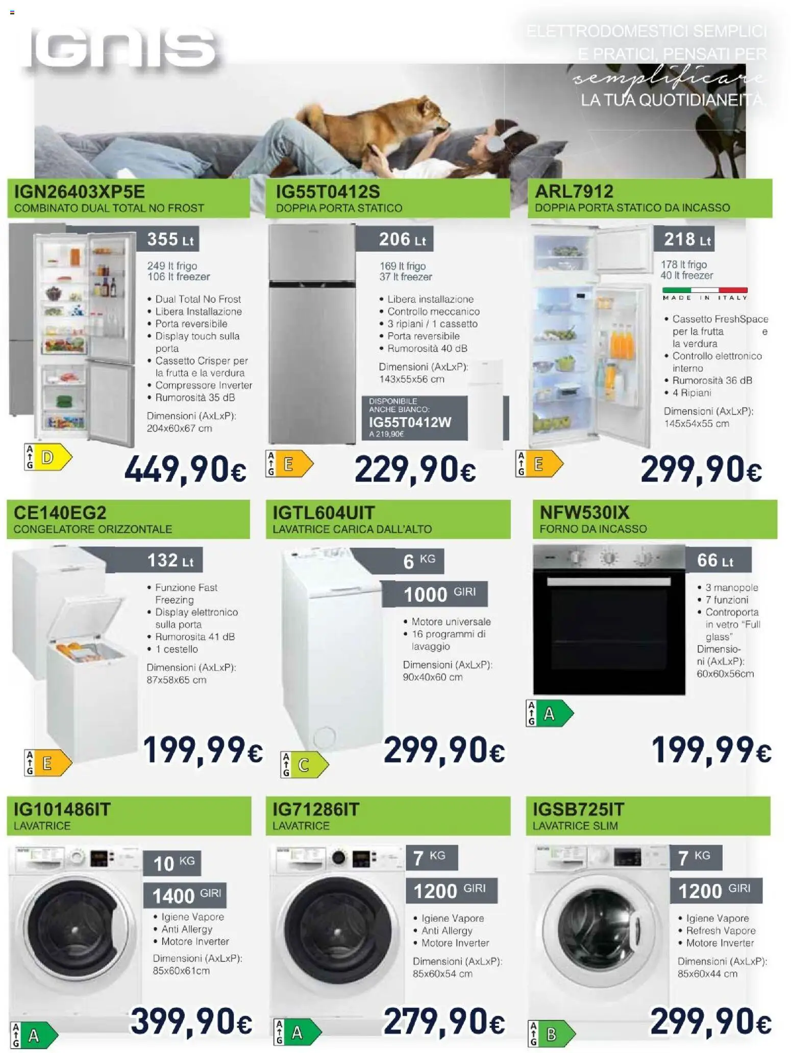 Volantino Unieuro del 13.02.2026 | Pagina: 34 | Prodotti: Frutta, Freezer, Lavatrice, Forno