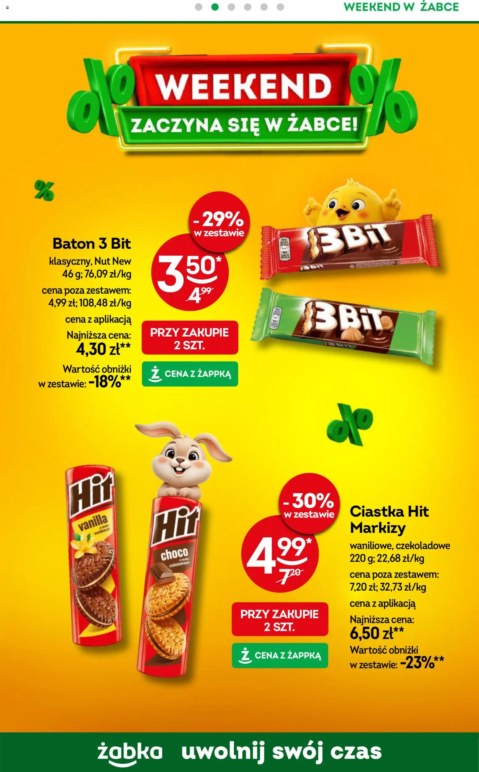 Żabka gazetka - Weekendowe promocje od 27.03.2026 | Strona: 3 | Produkty: Baton, Ciastka