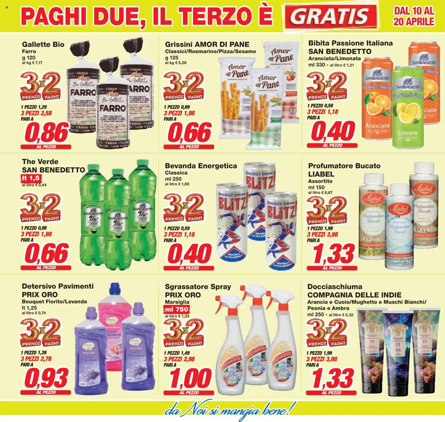 Volantino Prix del 10.04.2026 | Pagina: 8 | Prodotti: Pane, Gallette, Bibita, Farro