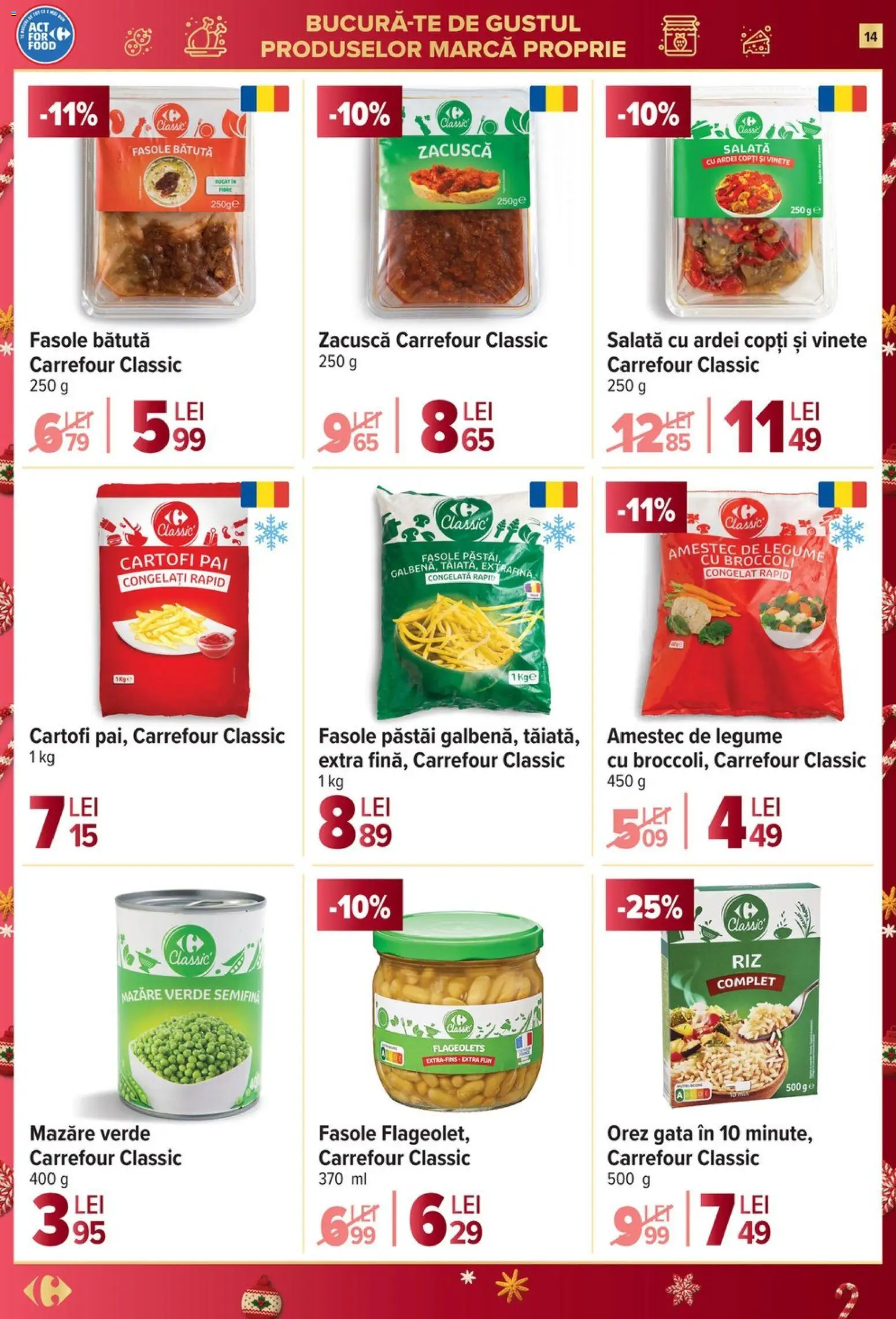 Noul catalog Carrefour – valabil de la 10.12.2025 | Pagină: 14 | Produse: Mazăre, Ardei, Cartofi, Legume