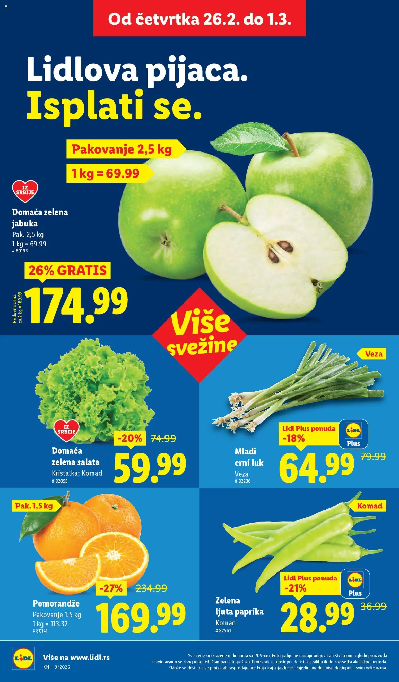 Lidl katalog - važi od 26.02.2026 | Strana: 14 | Proizvode: Salata, Paprika, Crni luk, Pakovanje