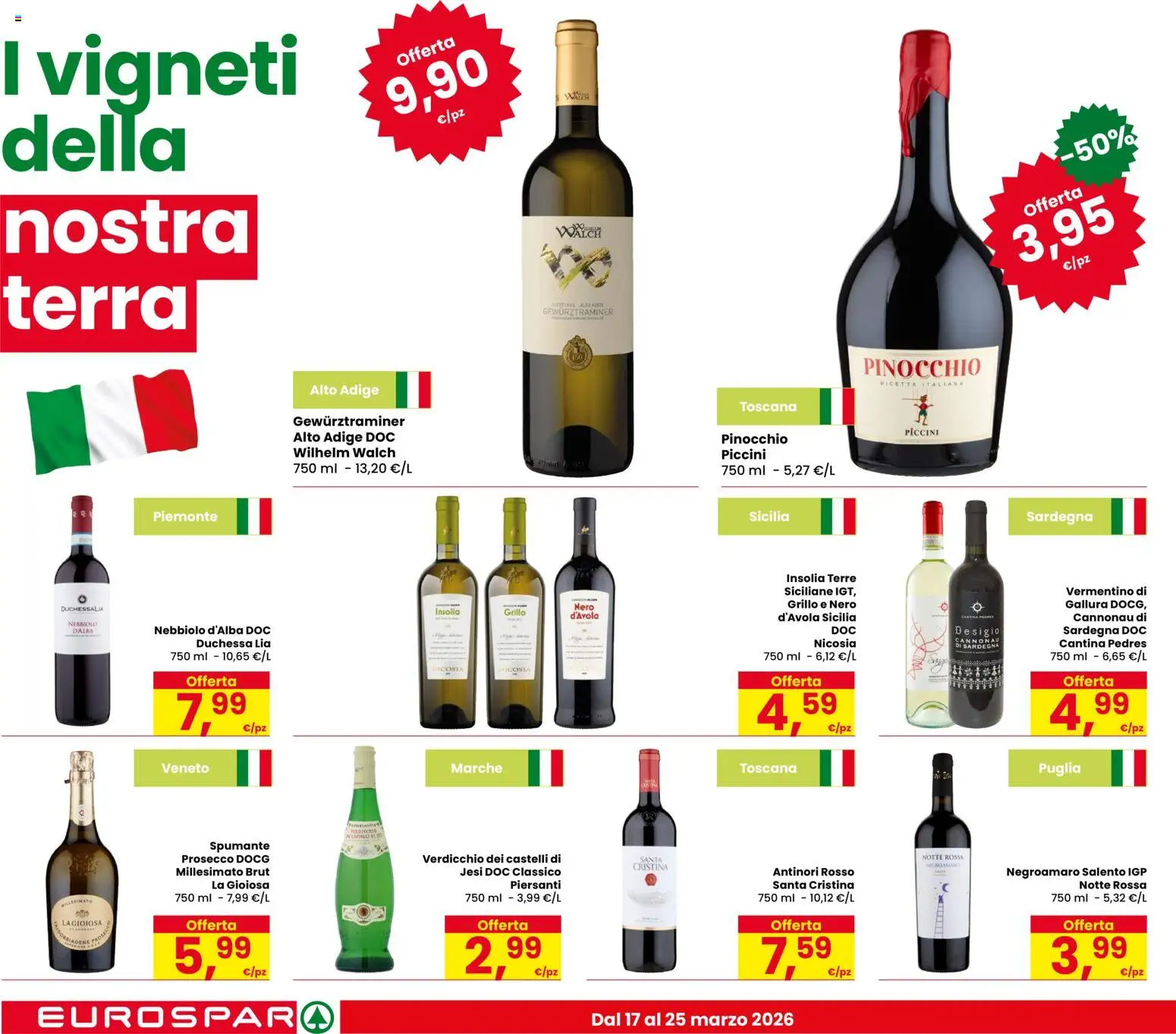 Volantino Despar del 17.03.2026 | Pagina: 14 | Prodotti: Prosecco, Spumante, Terra