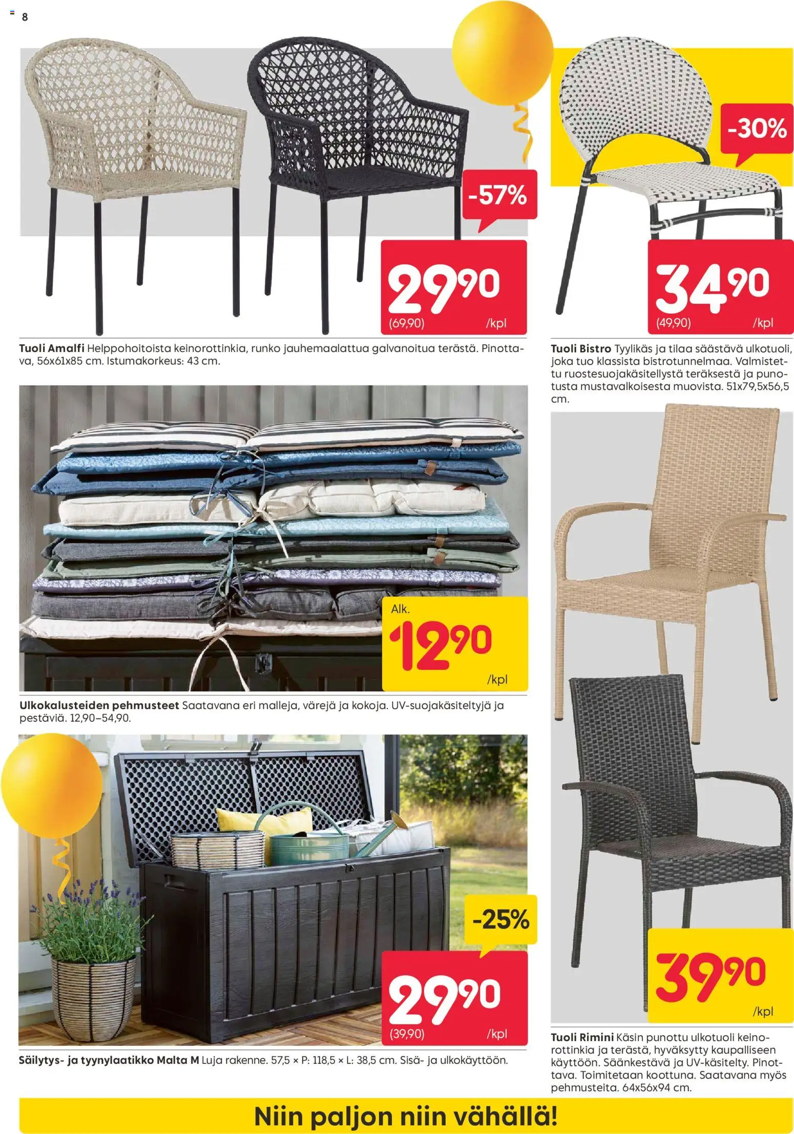 Rusta tarjoukset – voimassa 13.04.2026 alkaen | Sivu: 8 | Tuotteet: Tuoli, Tyynylaatikko