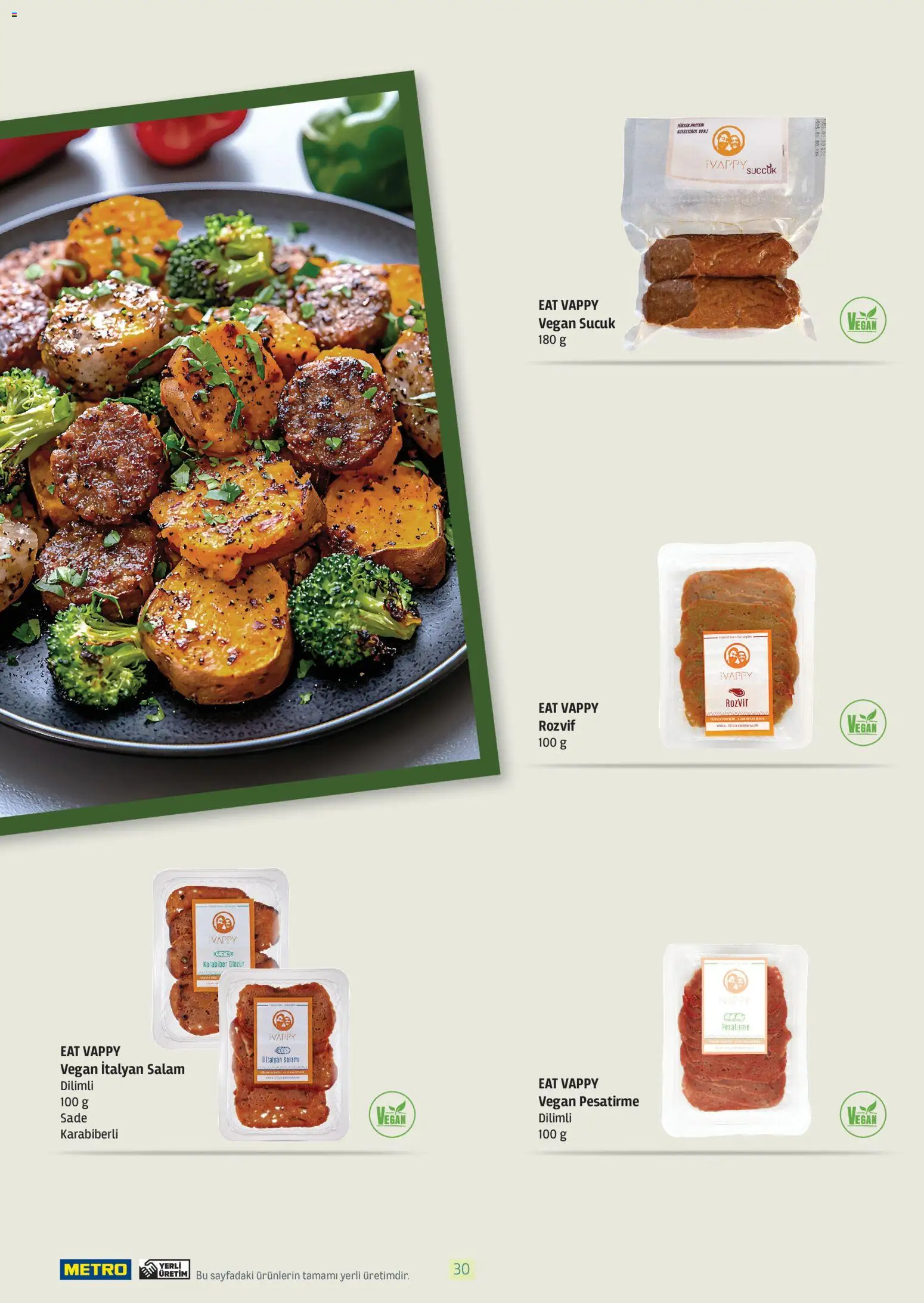 Metro - Bitki Bazlı ve Vegan 2025 - 21.10.2025 tarihinden itibaren geçerlidir | Sayfa: 30 | Ürünler: Salam, Karabiber, Sucuk