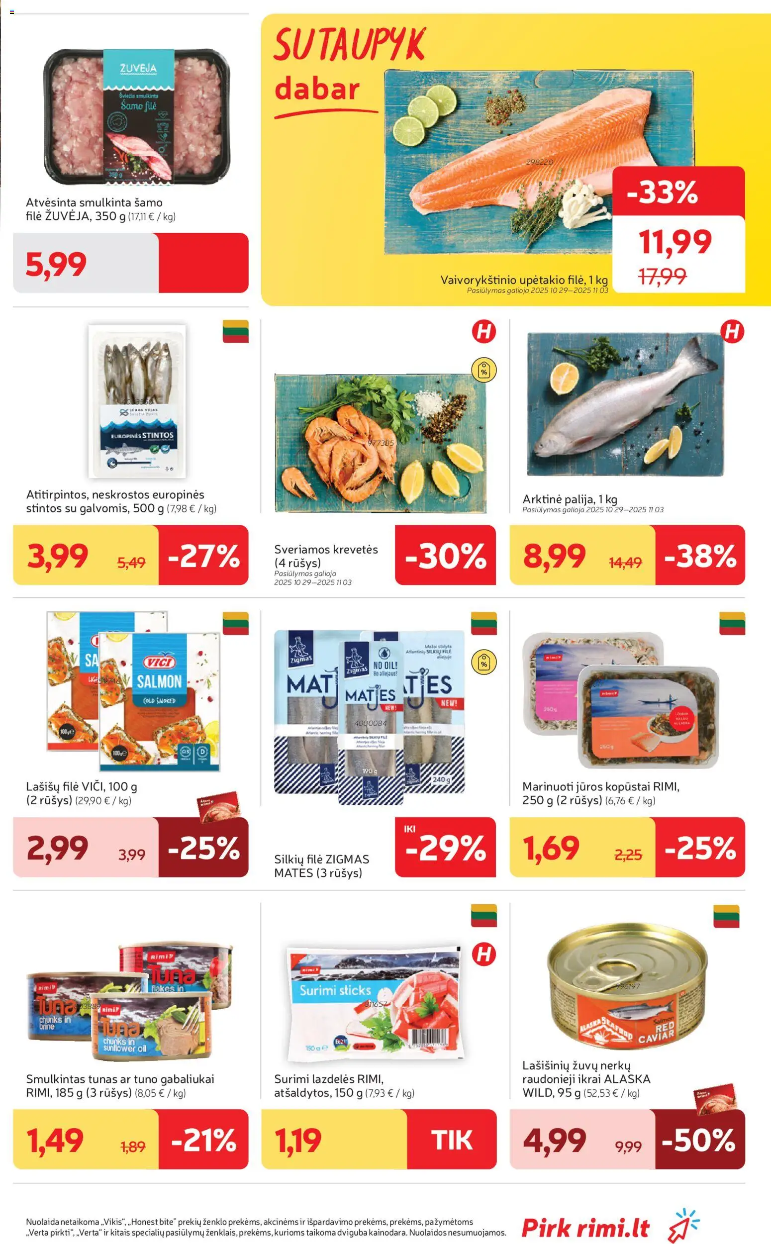Rimi akcijos nuo 28.10.2025 | Puslapis: 11 | Prekių: Ikrai