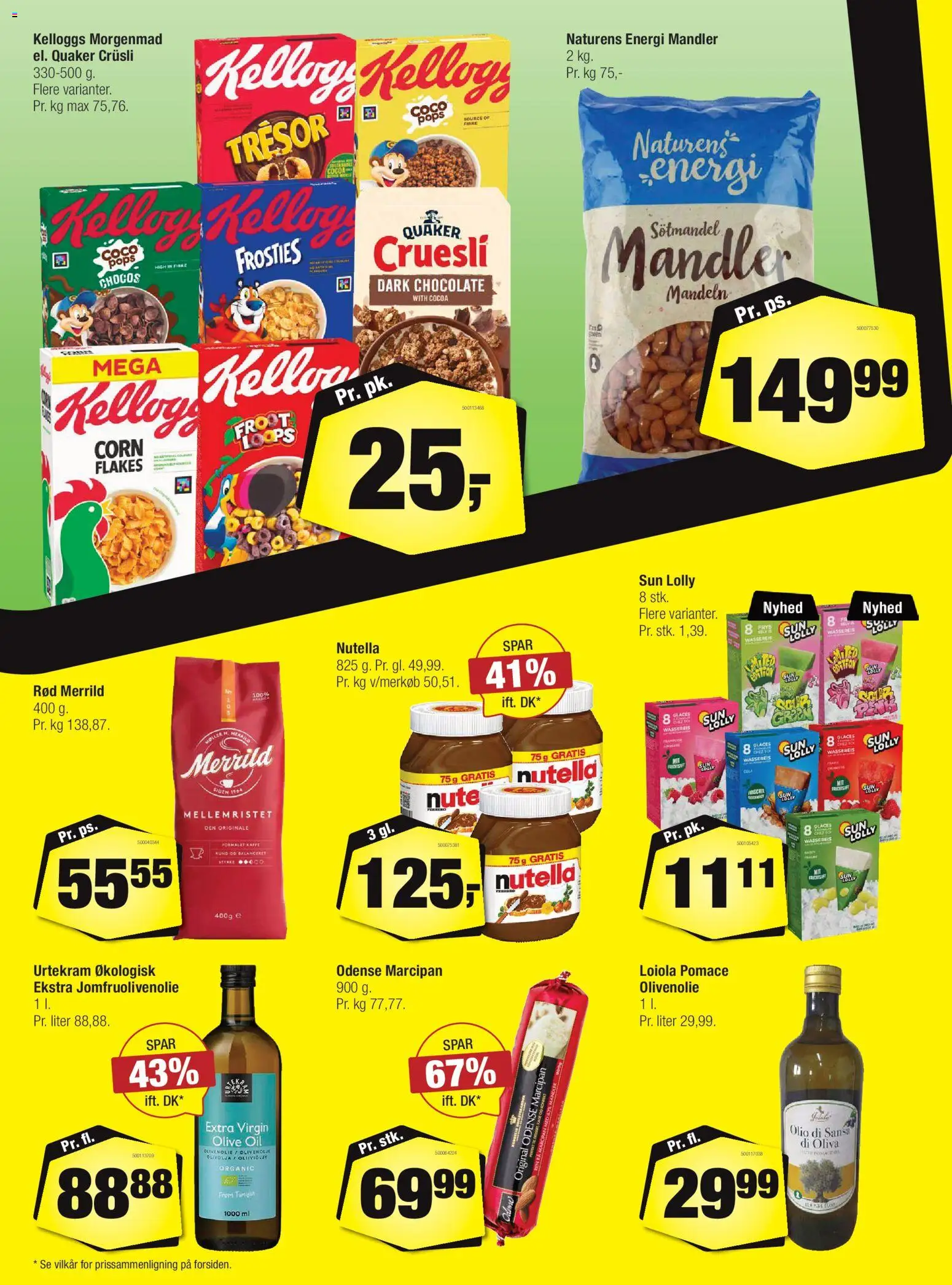 Calle tilbudsavis – gyldig fra 29.04.2026 | Side: 10 | Produkter: Mandler, Marcipan, Nutella, Olivenolie