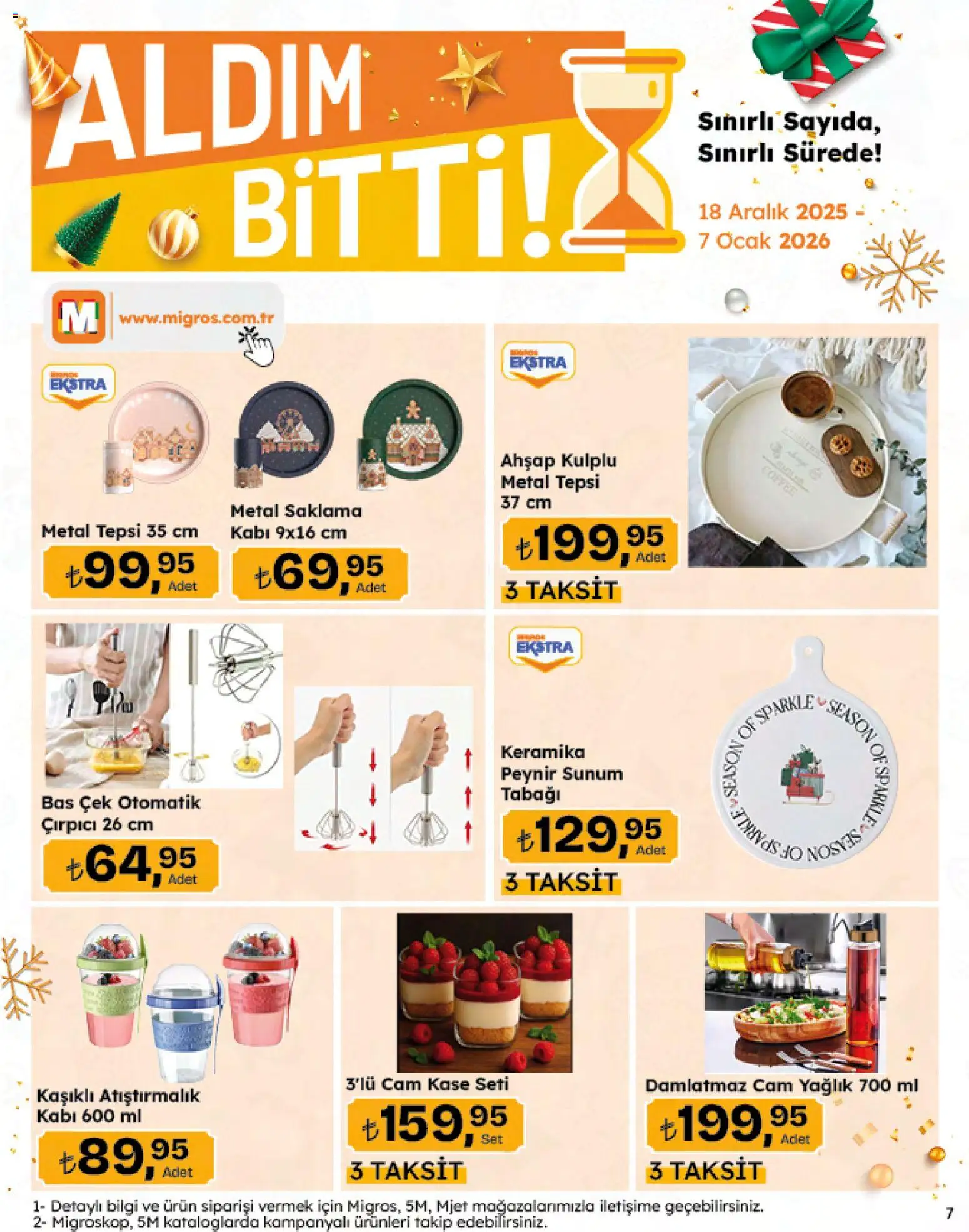 Migros Katalog - Migros Jet Dijital - 18.12.2025 tarihinden itibaren geçerlidir | Sayfa: 7 | Ürünler: Kaşe, Peynir, Tepsi, Ocak