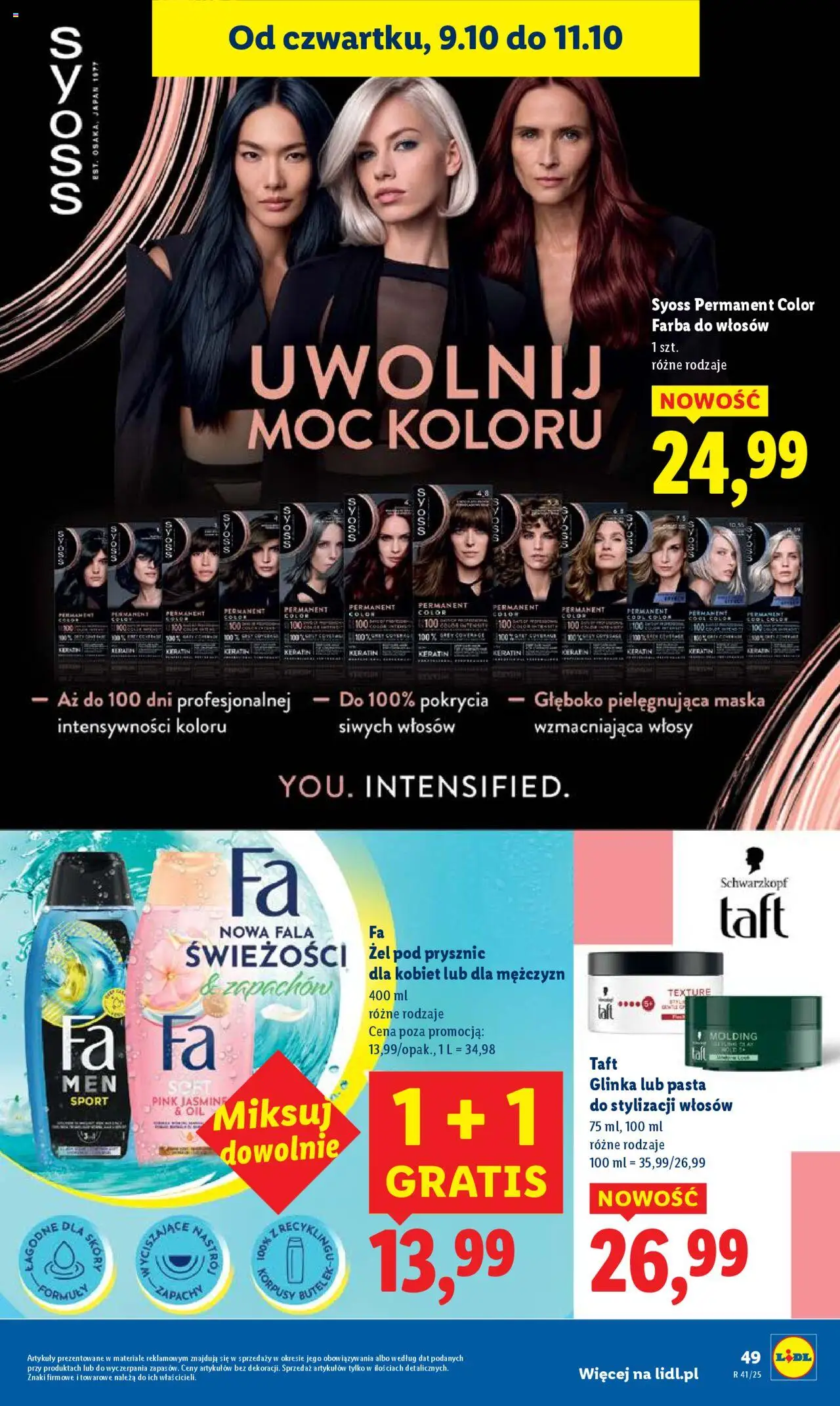 Lidl Gazetka od 09.10.2025 | Strona: 55 | Produkty: Farba do włosów, Prysznic, Maska, Żel pod prysznic