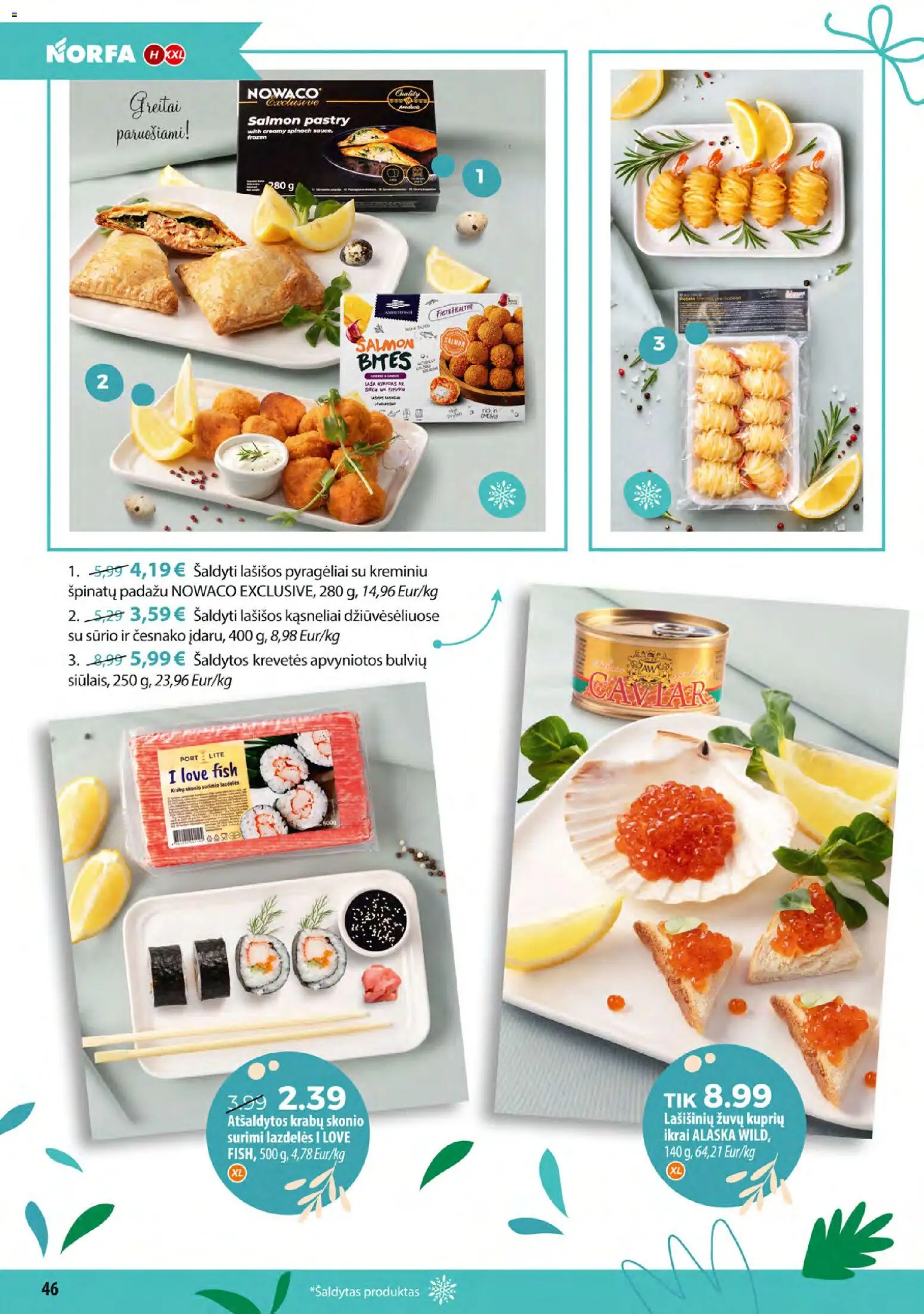 NORFA akcijos nuo 24.03.2026 | Puslapis: 46 | Prekių: Lašišos, Ikrai