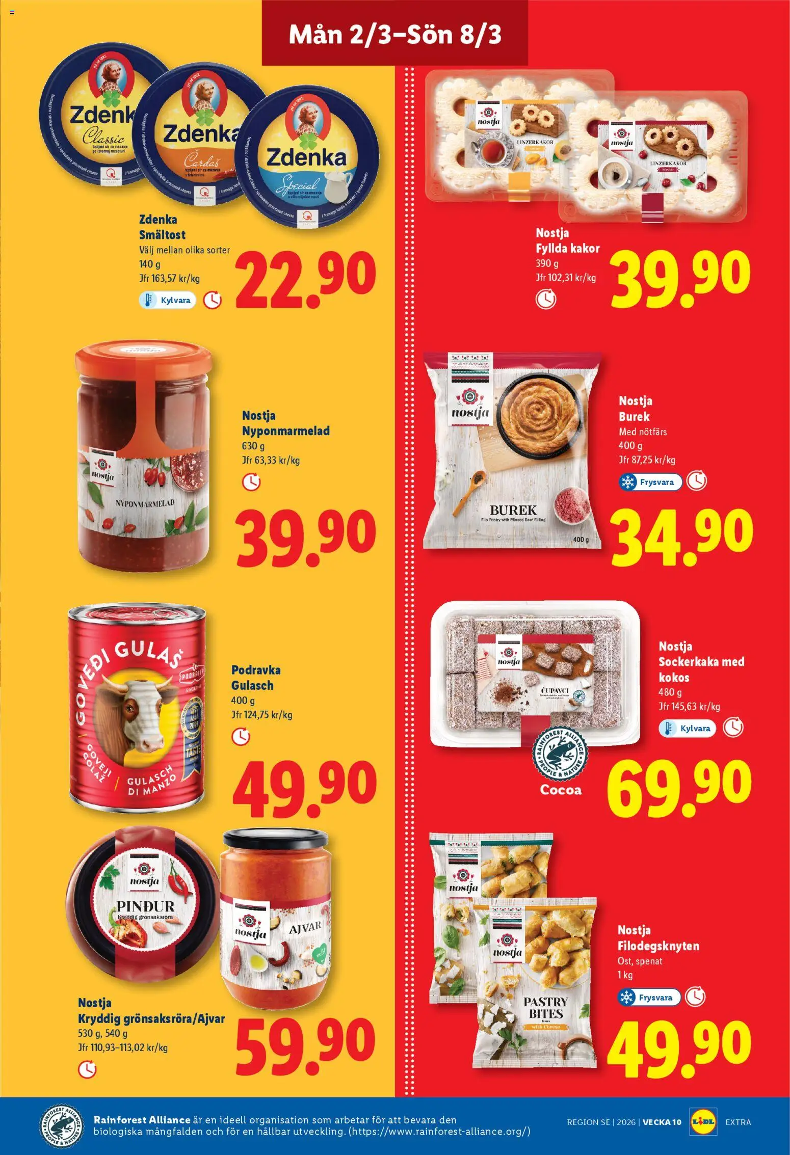Lidl reklamblad aktuell från 02.03.2026 | Sida: 14 | Produkter: Nötfärs, Spenat, Te