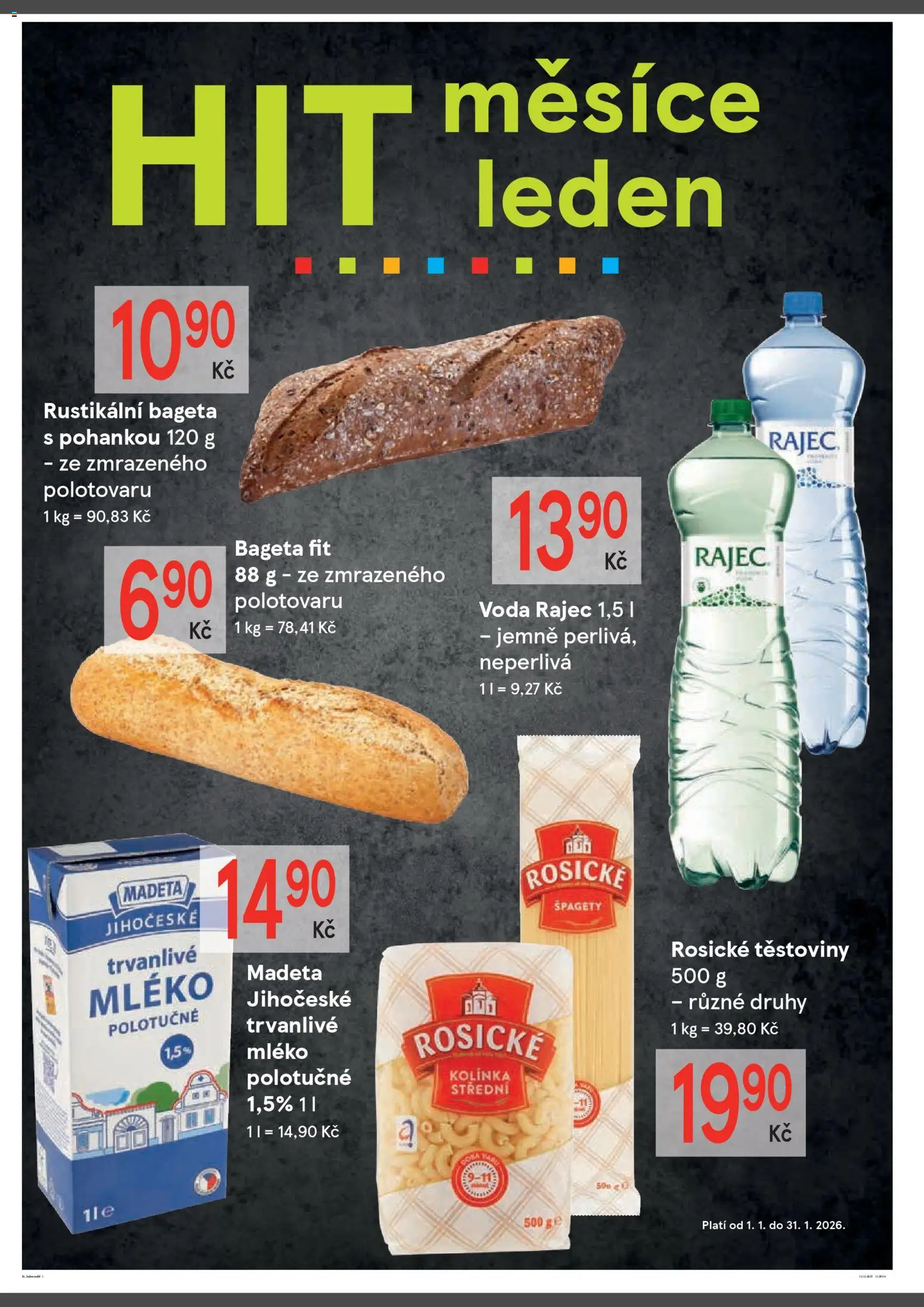 Žabka leták od 31.12.2025 | Strana: 2 | Produkty: Mléko polotučné, Mléko, Těstoviny, Špagety