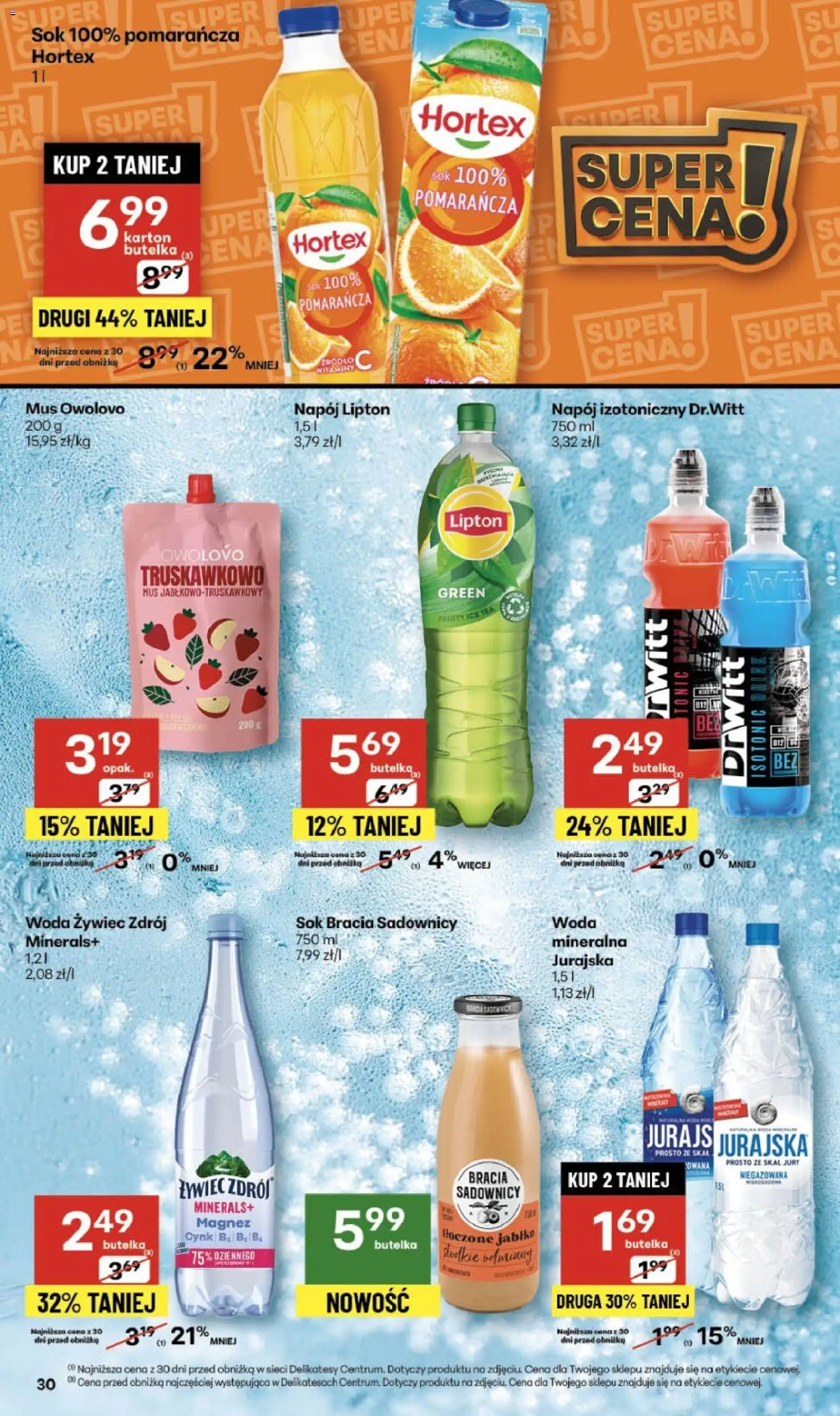 Delikatesy Centrum Gazetka - Sklepy Własne od 30.10.2025 | Strona: 30 | Produkty: Woda żywiec, Ice Tea, Delikatesy, Woda