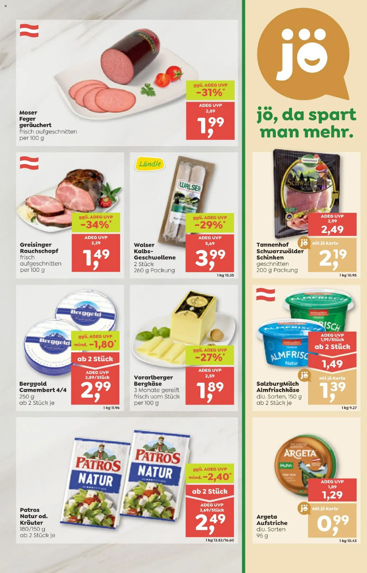 ADEG Vorarlberg gültig ab 08.01.2025 | Seite: 9 | Produkte: Schinken