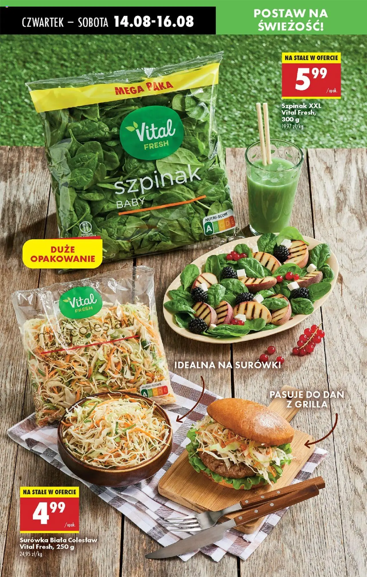 Biedronka gazetka - Oferta w tym tygodniu od 14.08.2025 | Strona: 34 | Produkty: Szpinak