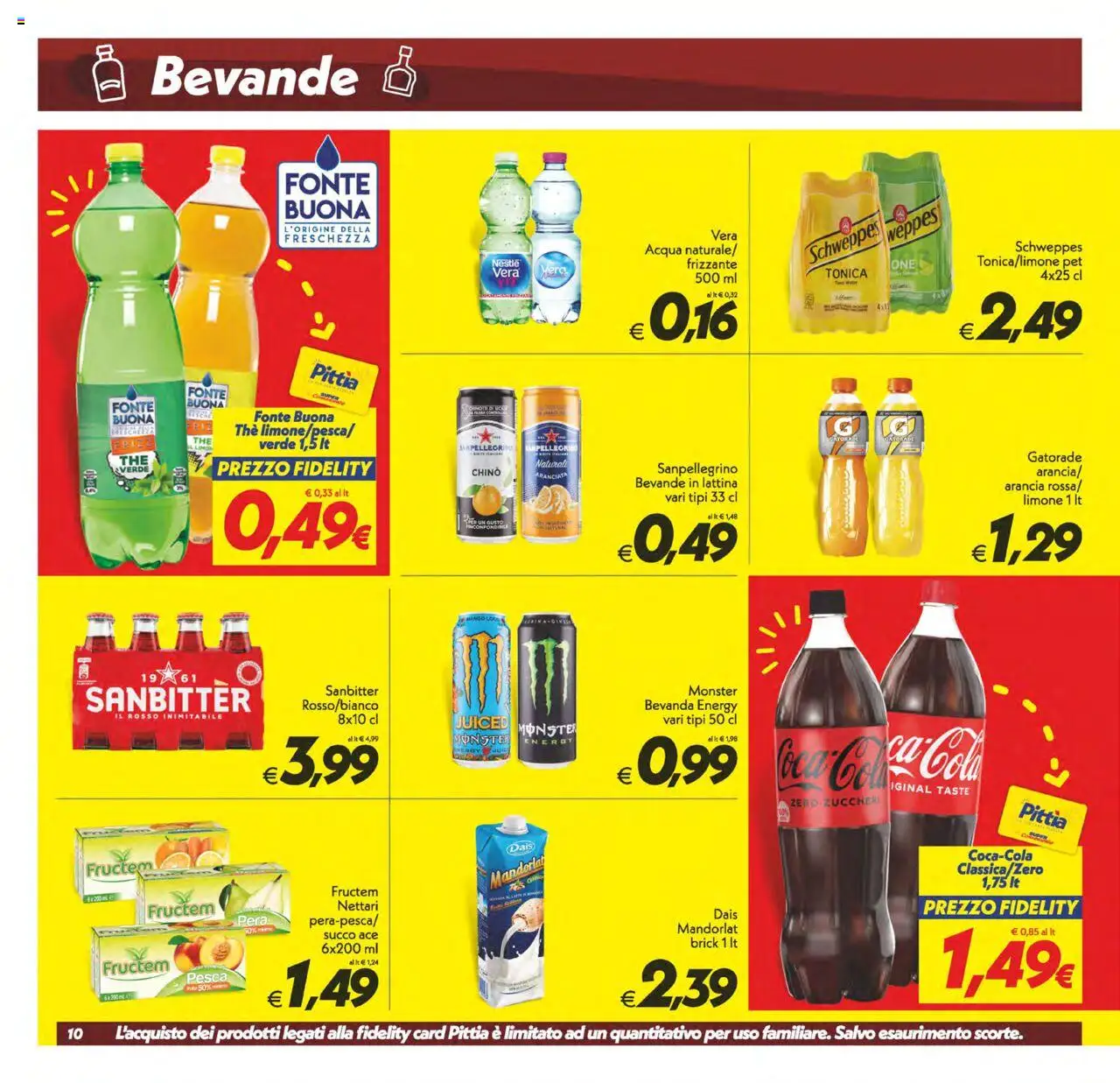 Volantino SuperConveniente del 20.06.2025 | Pagina: 10 | Prodotti: Acqua, Limone, The, Coca Cola