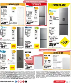 Conforama - Prévisualisation de Conforama catalogue valide à partir de 23.12.2025 | Page: 39 | Produits: Réfrigérateur, Congélateur, Mais, Table