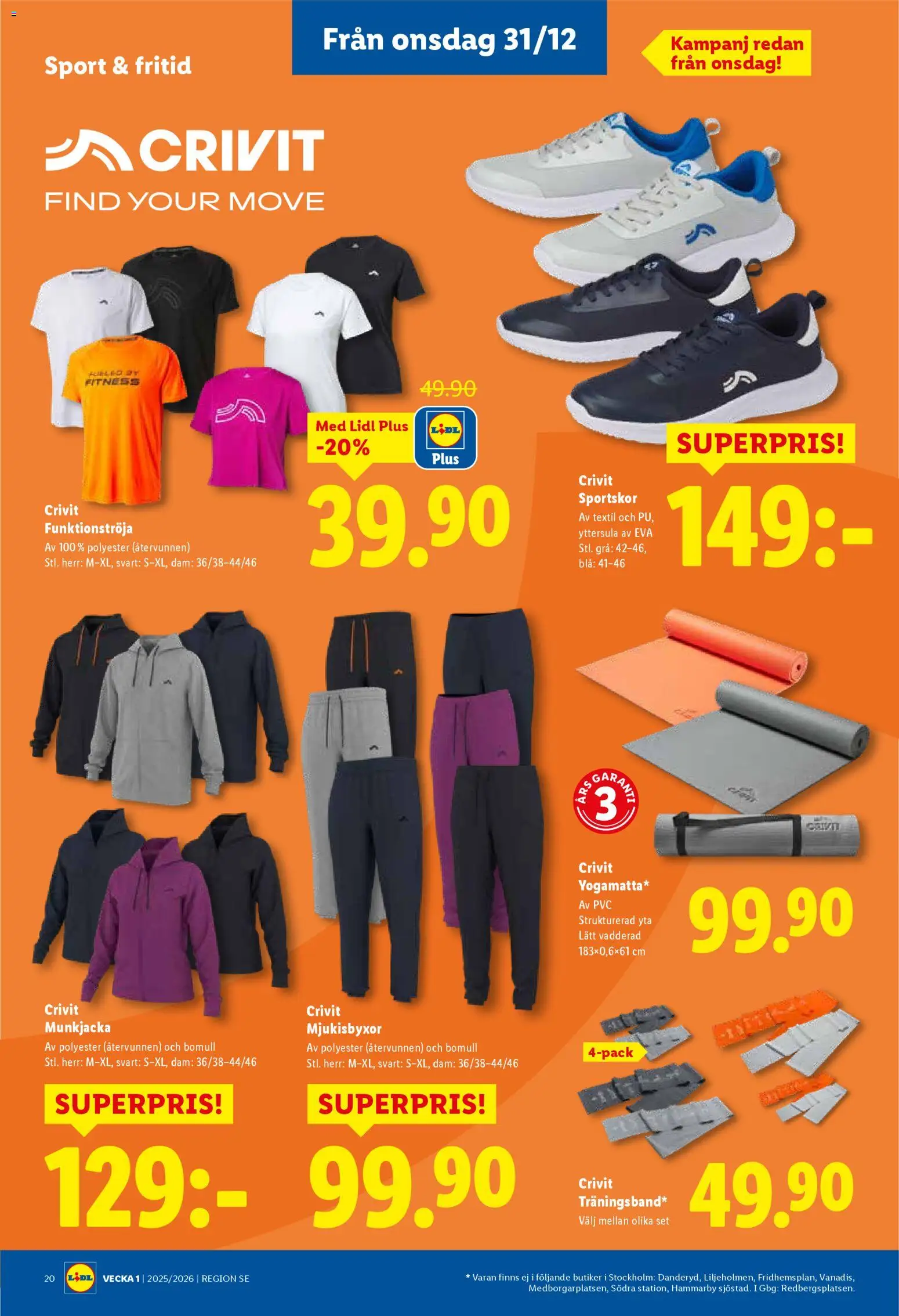 Lidl reklamblad aktuell från 29.12.2025 | Sida: 22 | Produkter: Sportskor, Set