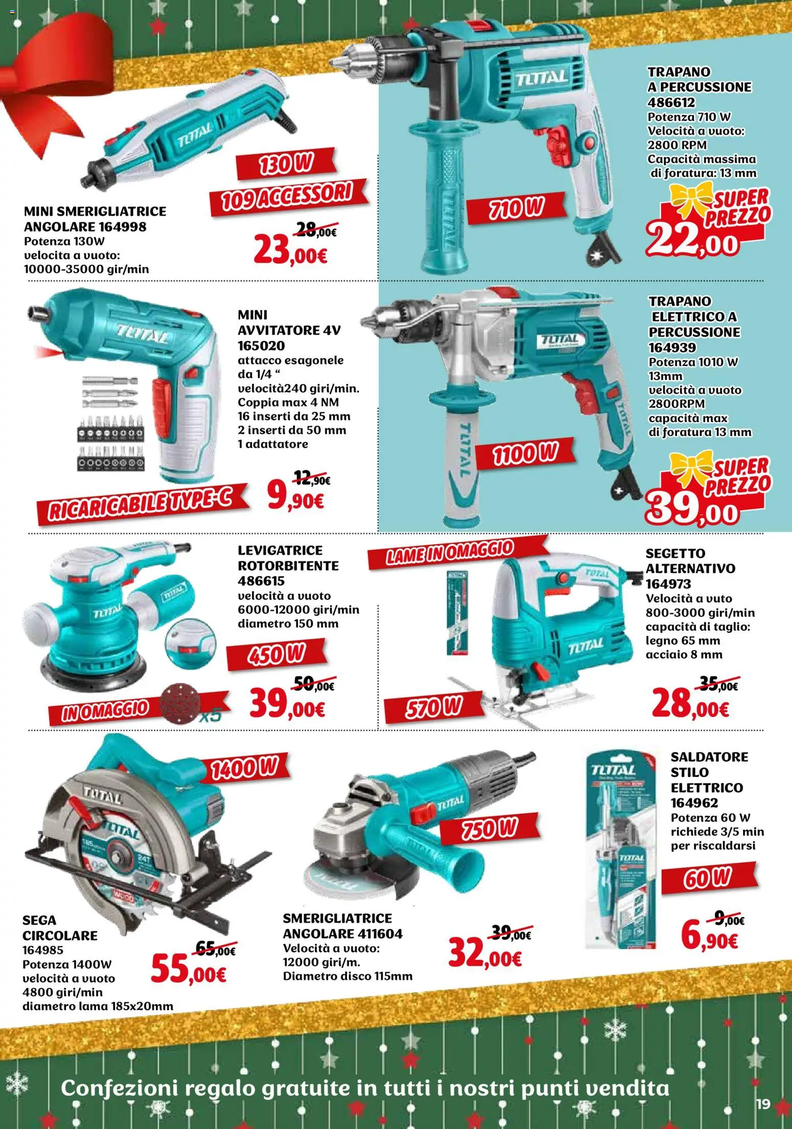Volantino Orizzonte del 27.11.2025 | Pagina: 19 | Prodotti: Avvitatore, Trapano, Disco, Sega