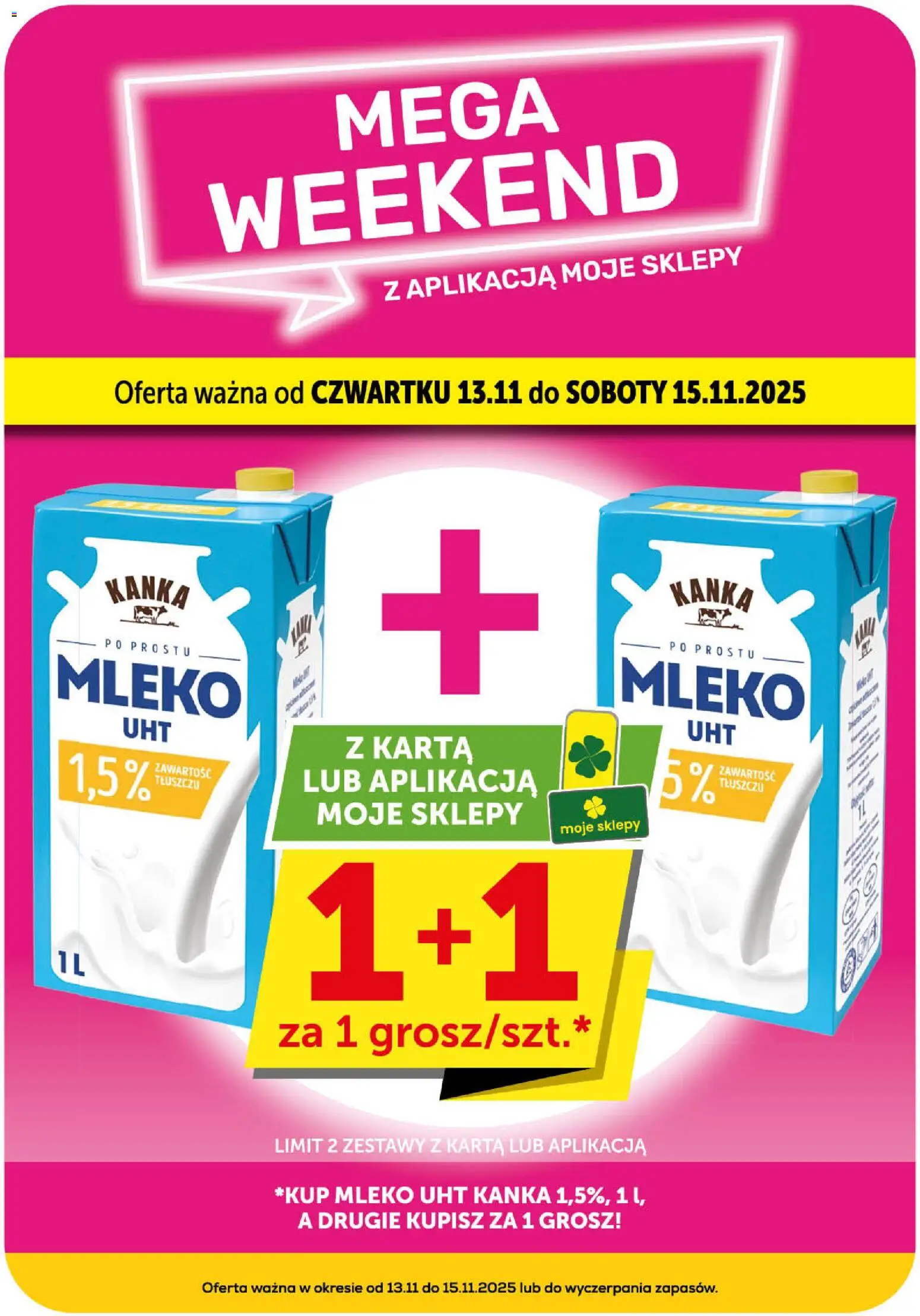 Euro Sklep Gazetka od 13.11.2025 | Strona: 2 | Produkty: Karta, Mleko