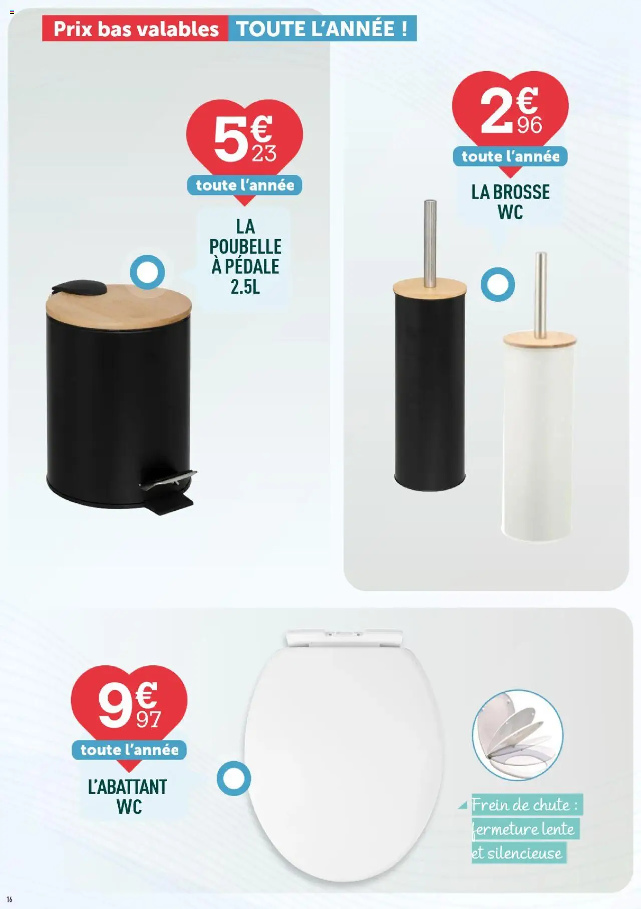 {H1} | Page: 16 | Produits: Poubelle, Brosse