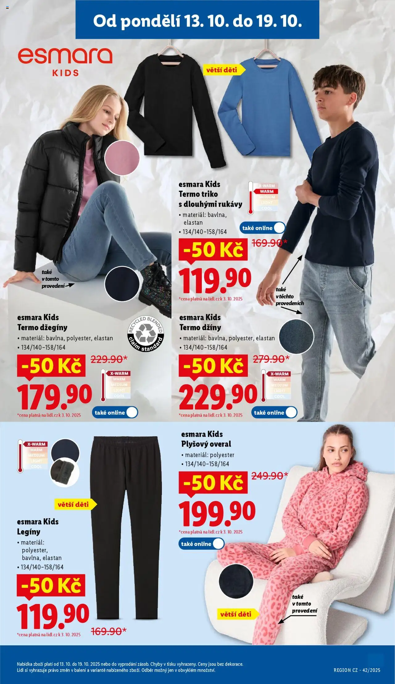 Lidl leták od 13.10.2025 | Strana: 33 | Produkty: Overal, Legíny, Džíny, Termo triko