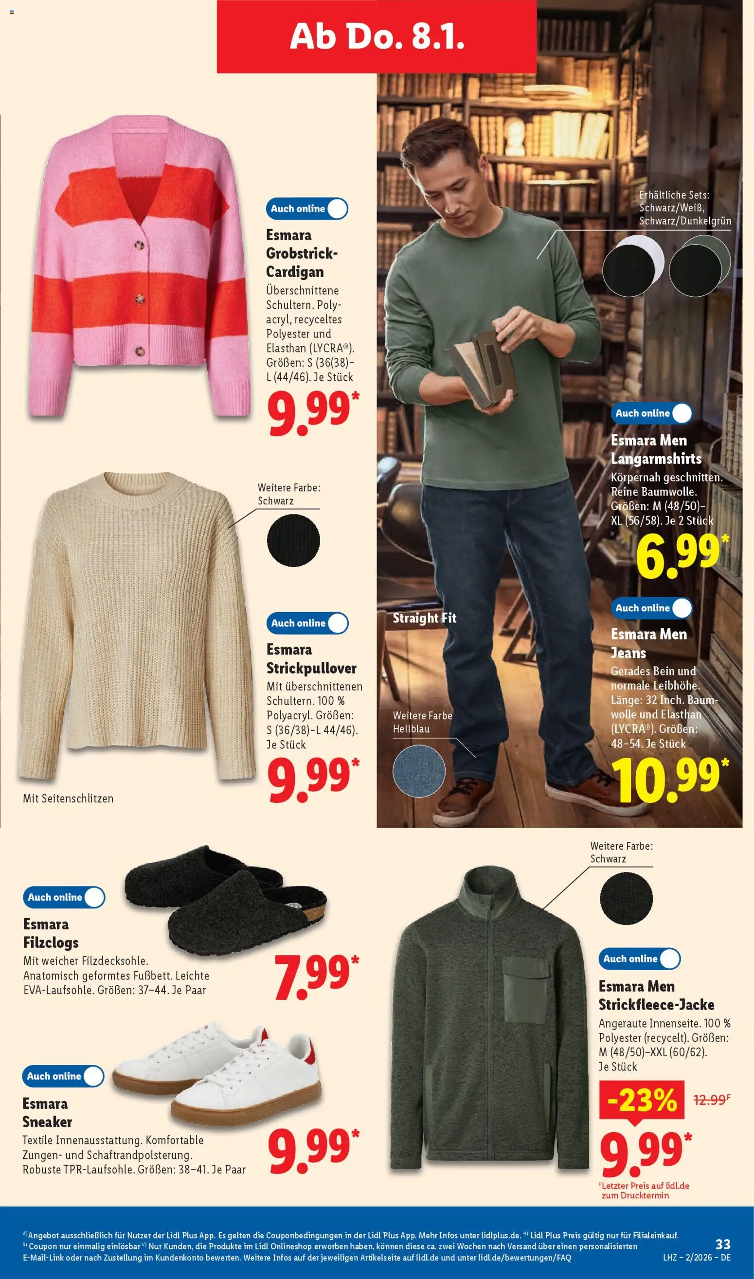 Lidl Prospekt Zossen – gültig ab 05.01.2026 | Seite: 45 | Produkte: Cardigan, Jeans