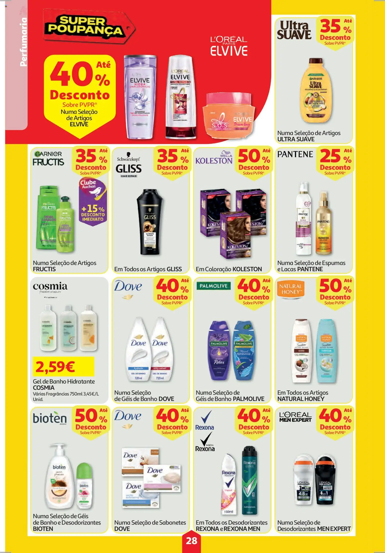 Auchan folheto │ válido de 15.01.2026 | Página: 28 | Produtos: Gel de banho, Banho