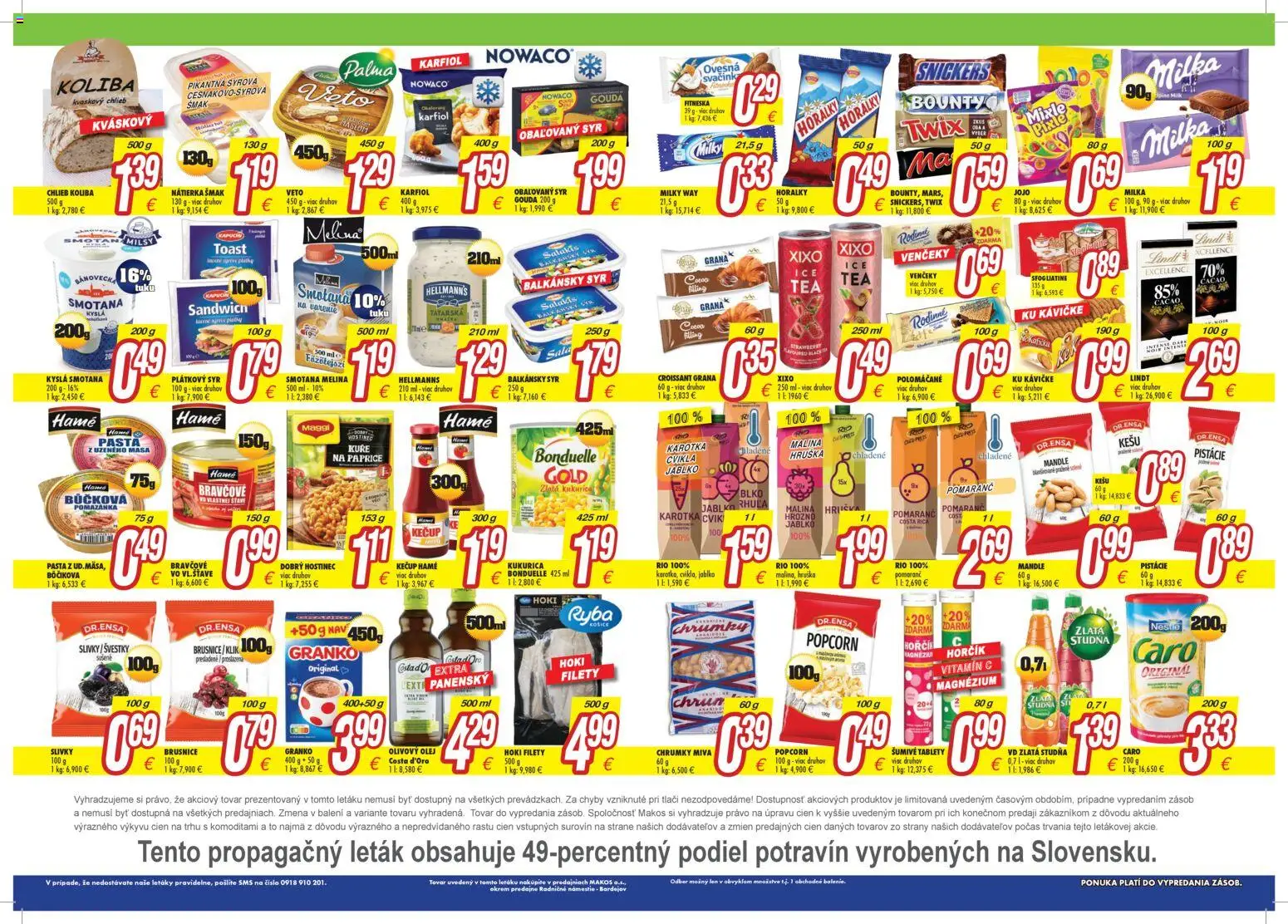 Nové Makos akcie – leták je platný od 23.02.2026 | Strana: 2 | Produkty: Olej, Gouda, Balkánsky syr, Mandle