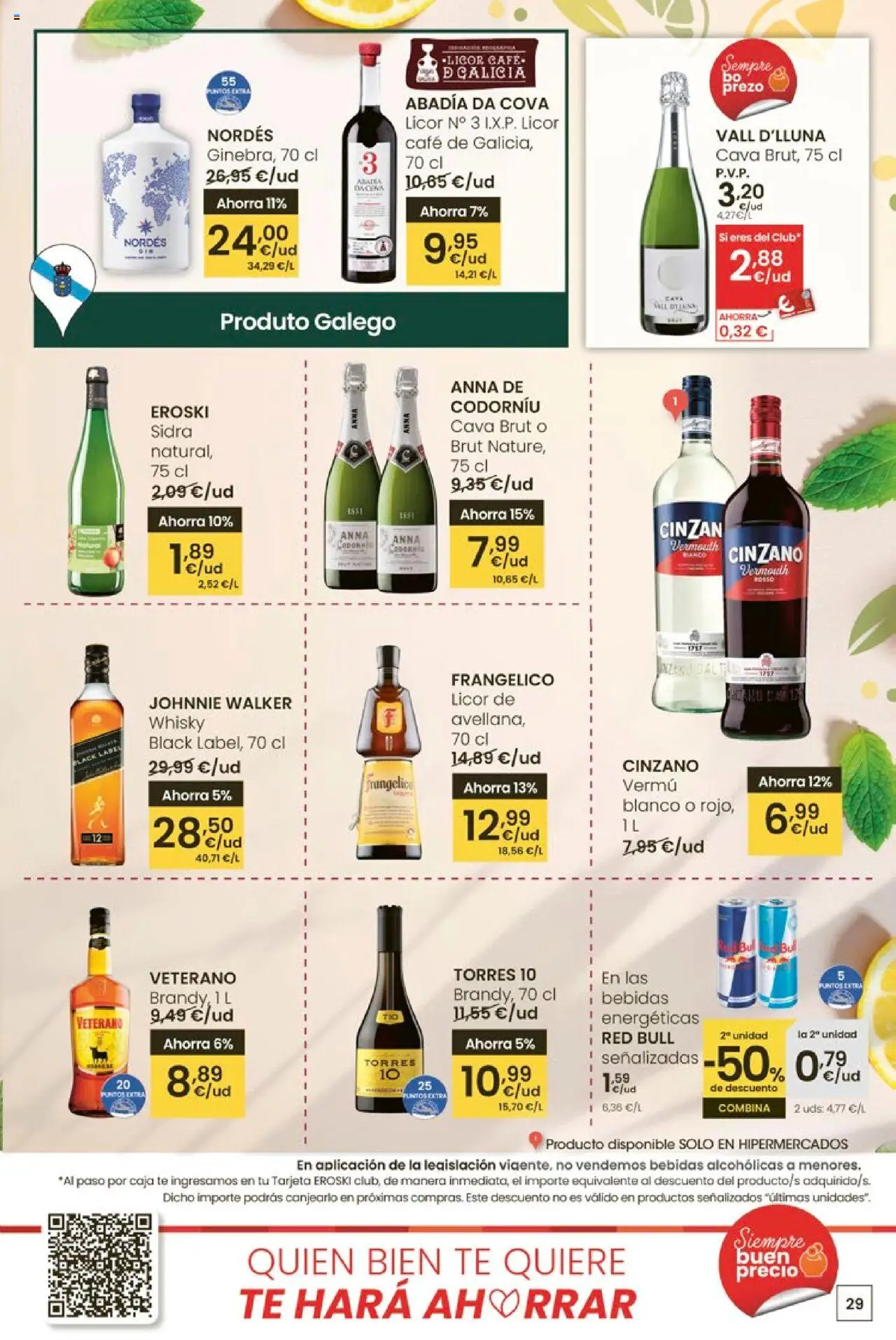 Eroski - Ofertón  │ válido desde el 02.10.2025 | Página: 29 | Productos: Café, Té, Whisky, Caja
