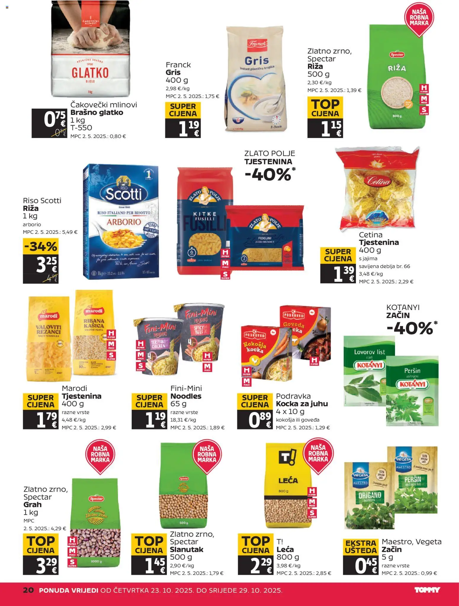 Tommy katalog | vrijedi od 23.10.2025 | Stranica: 20 | Proizvodi: Grah, Peršin, Kocka za juhu, Slanutak